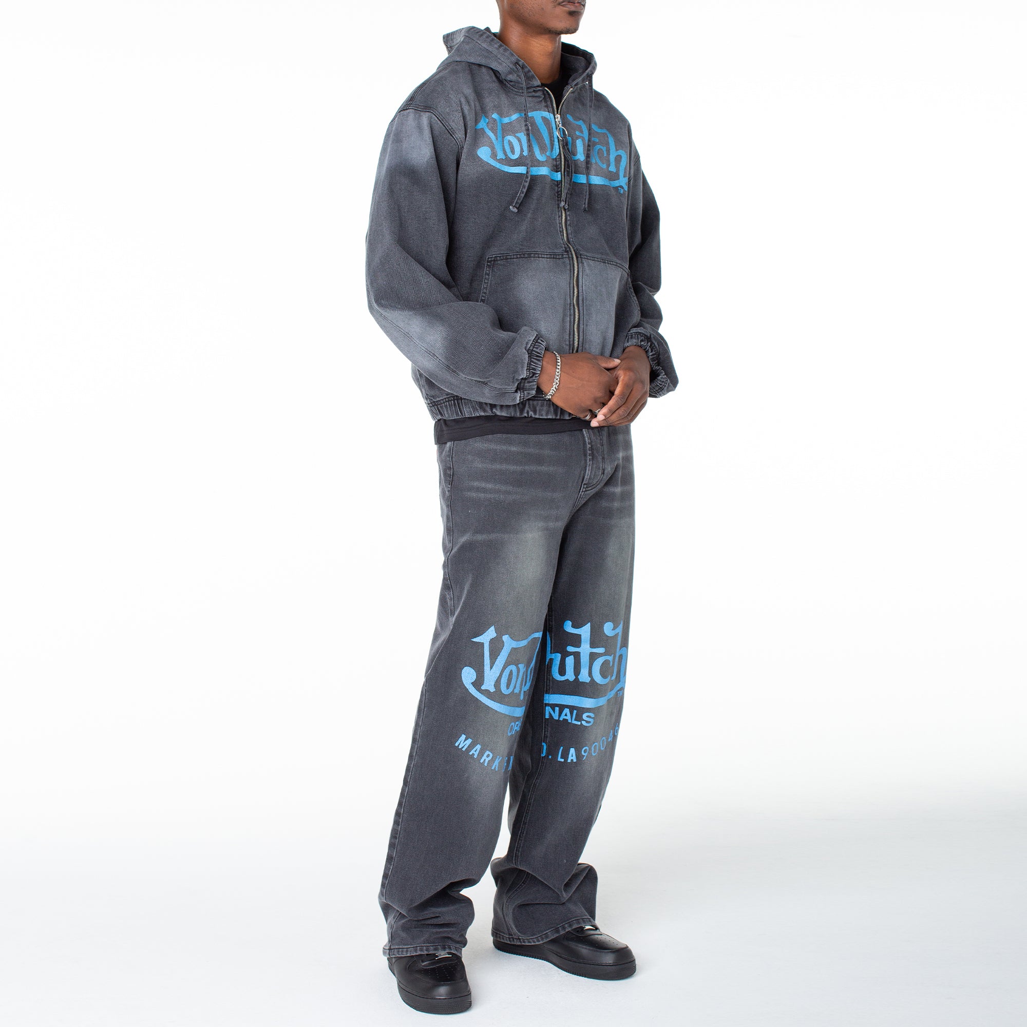Von Dutch Men's Invader Patch Acid Zip Up Hoodie Jacket - Image 4