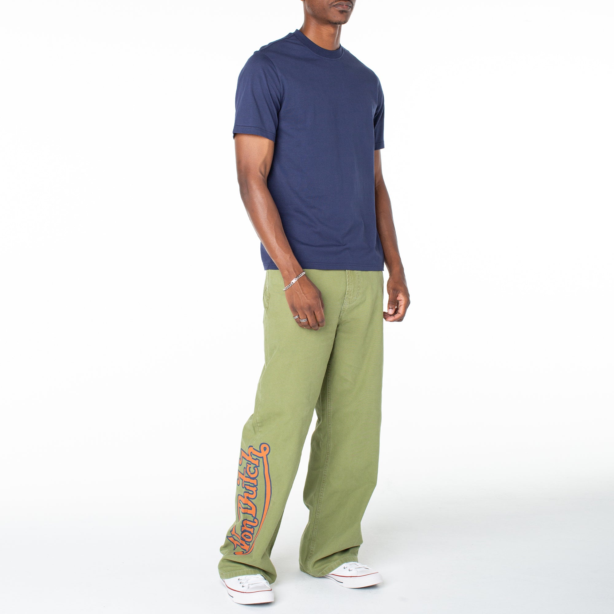 Von Dutch Men's Baggy Contrast Graphic Patch Straight Reaper Pant - Image 8