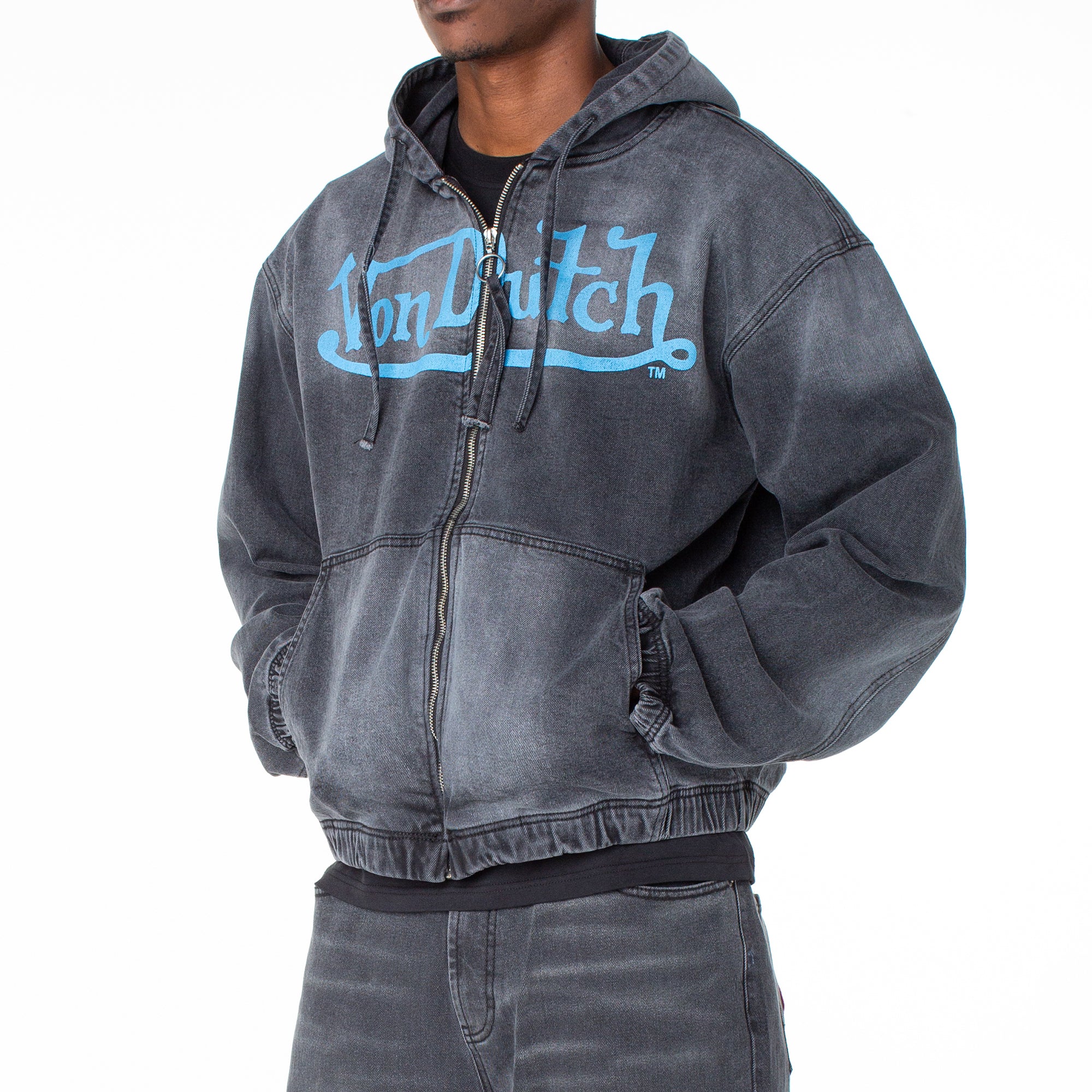 Von Dutch Men's Invader Patch Acid Zip Up Hoodie Jacket - Image 3