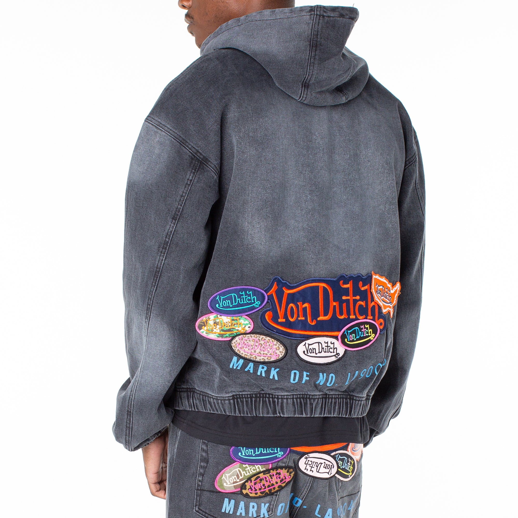 Von Dutch Men's Invader Patch Acid Zip Up Hoodie Jacket - Image 2