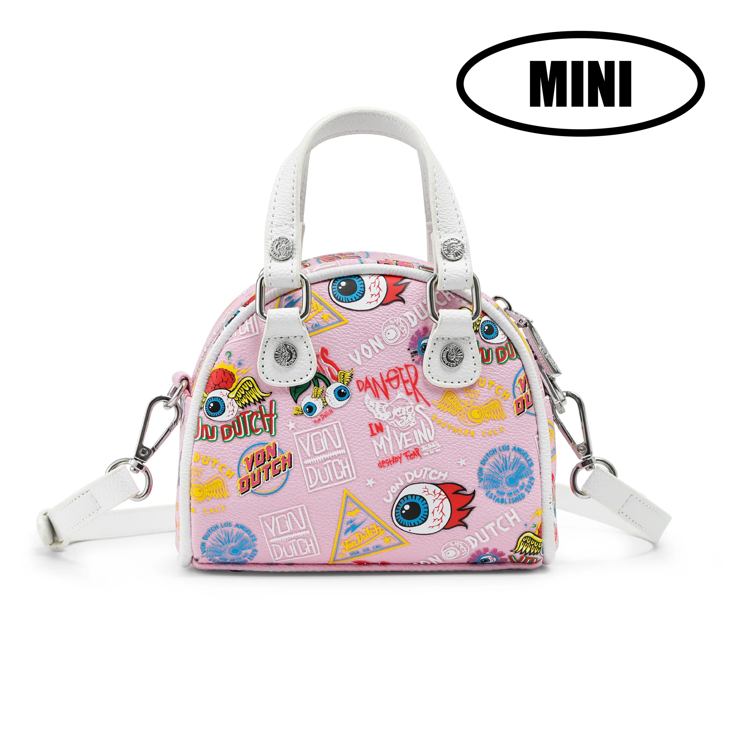 Von Dutch Mini Bowling Bag - Light Pink Jax