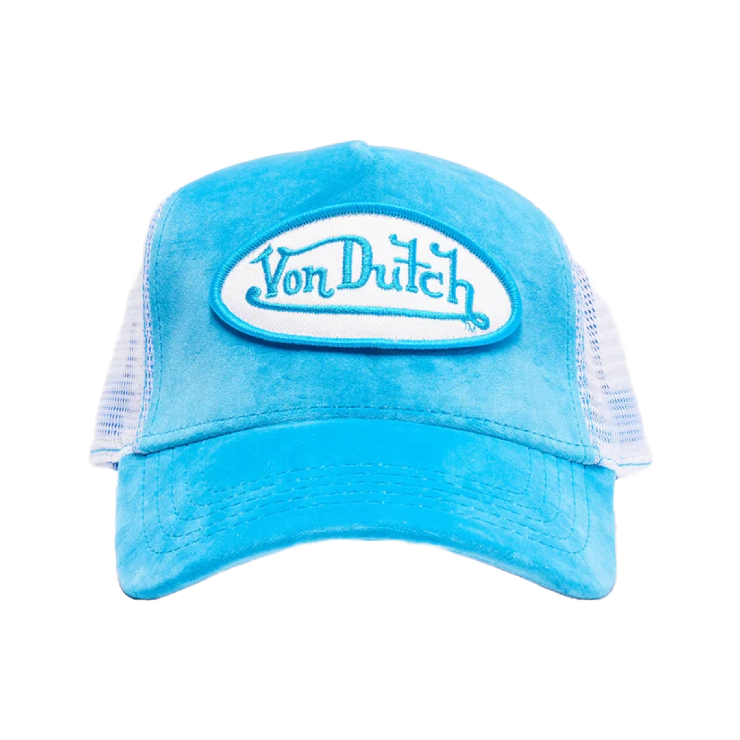Von Dutch Blue Crush Velvet Trucker Hat - Image 4