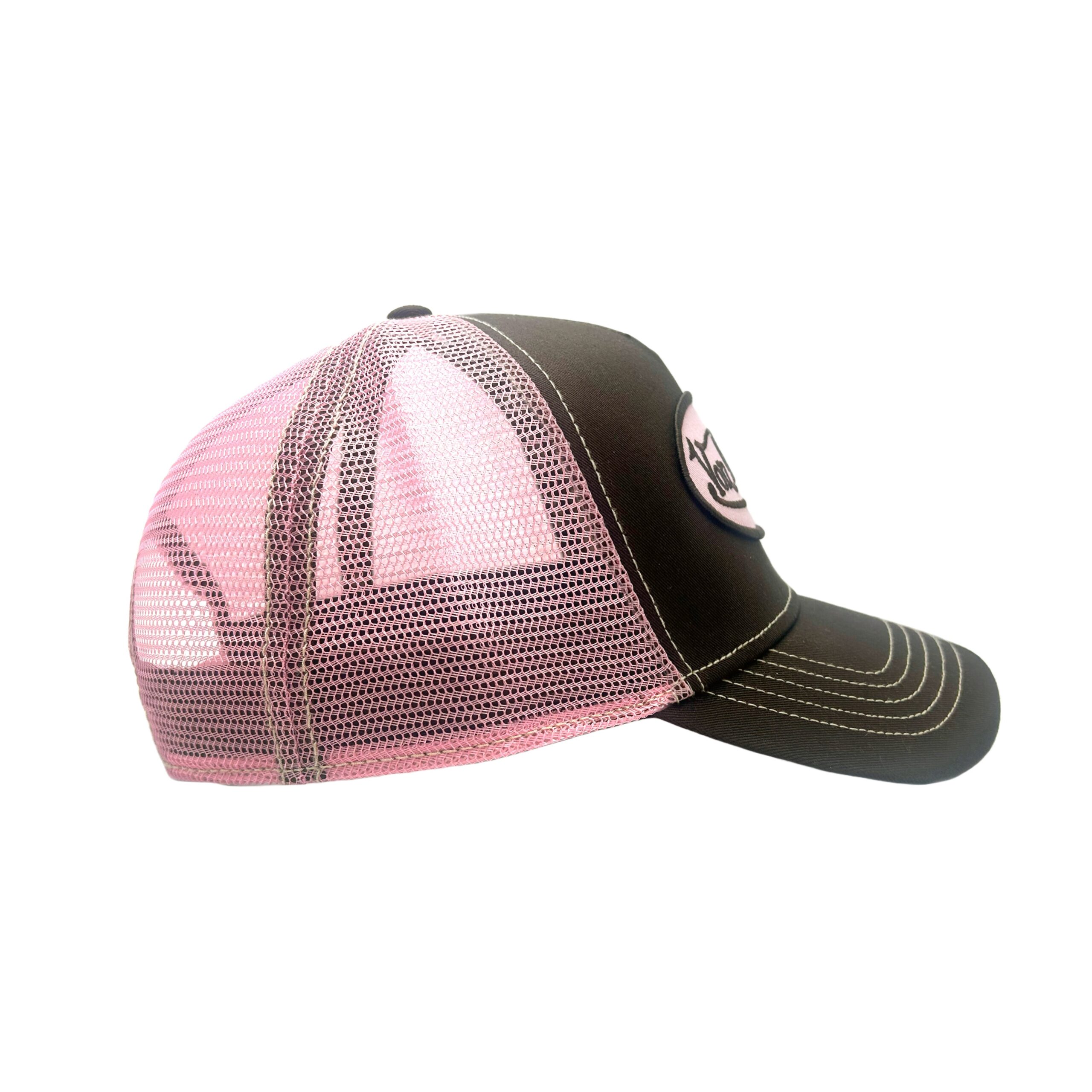 Von Dutch Brown & Pink Classic Trucker Hat - Image 3
