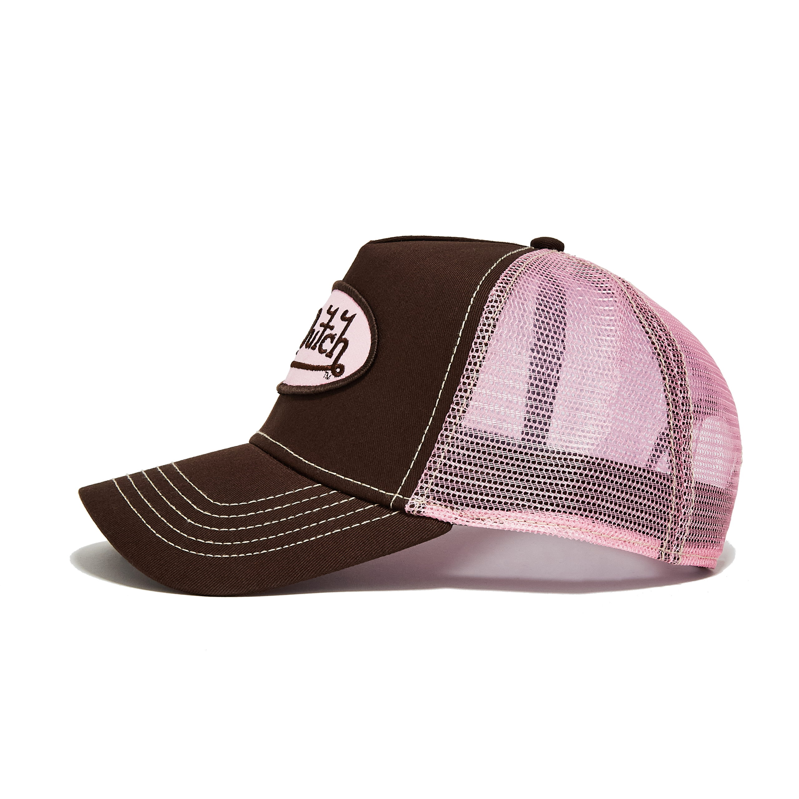 Von Dutch Brown & Pink Classic Trucker Hat - Image 2