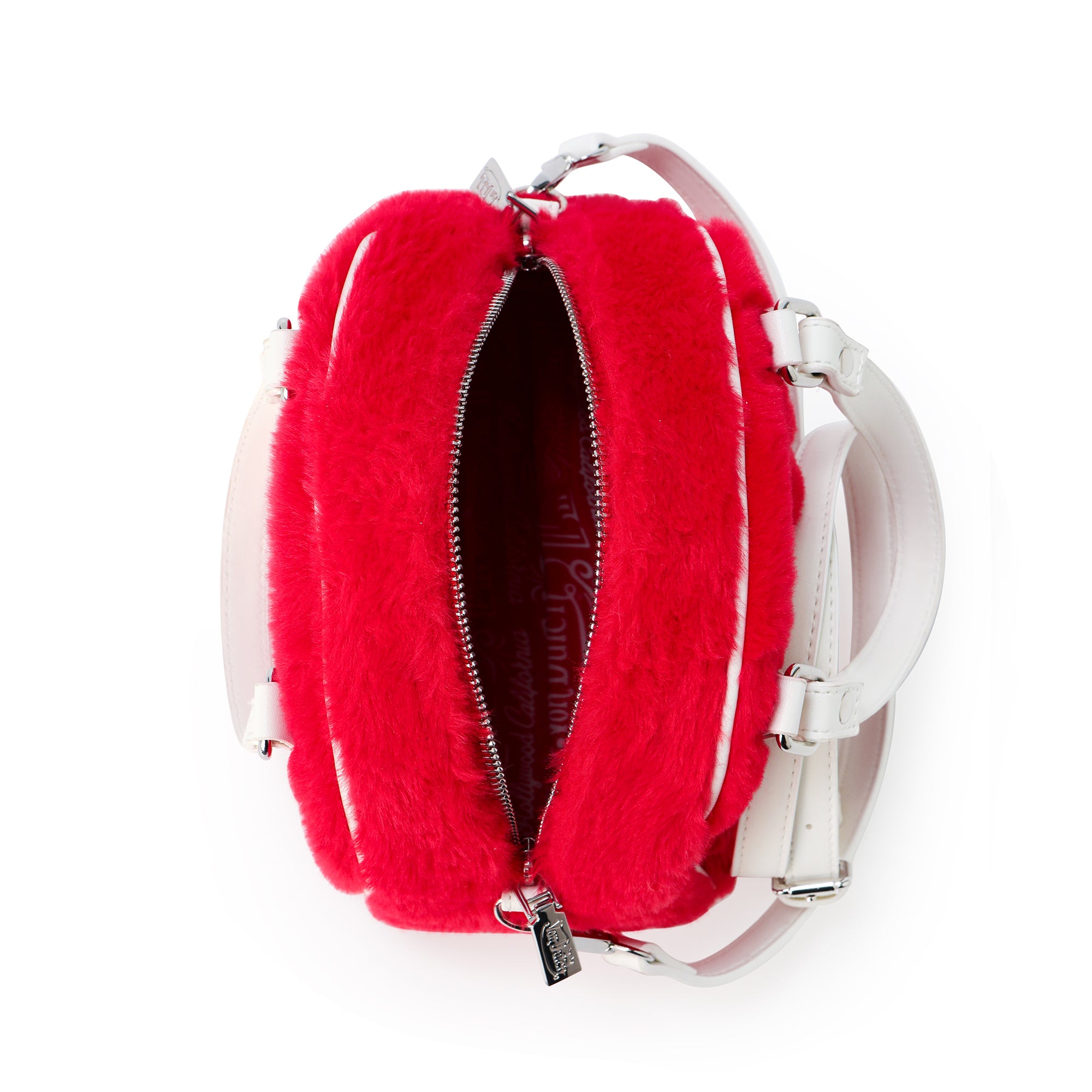 Von Dutch Red Furry Bowling Bag - Image 5