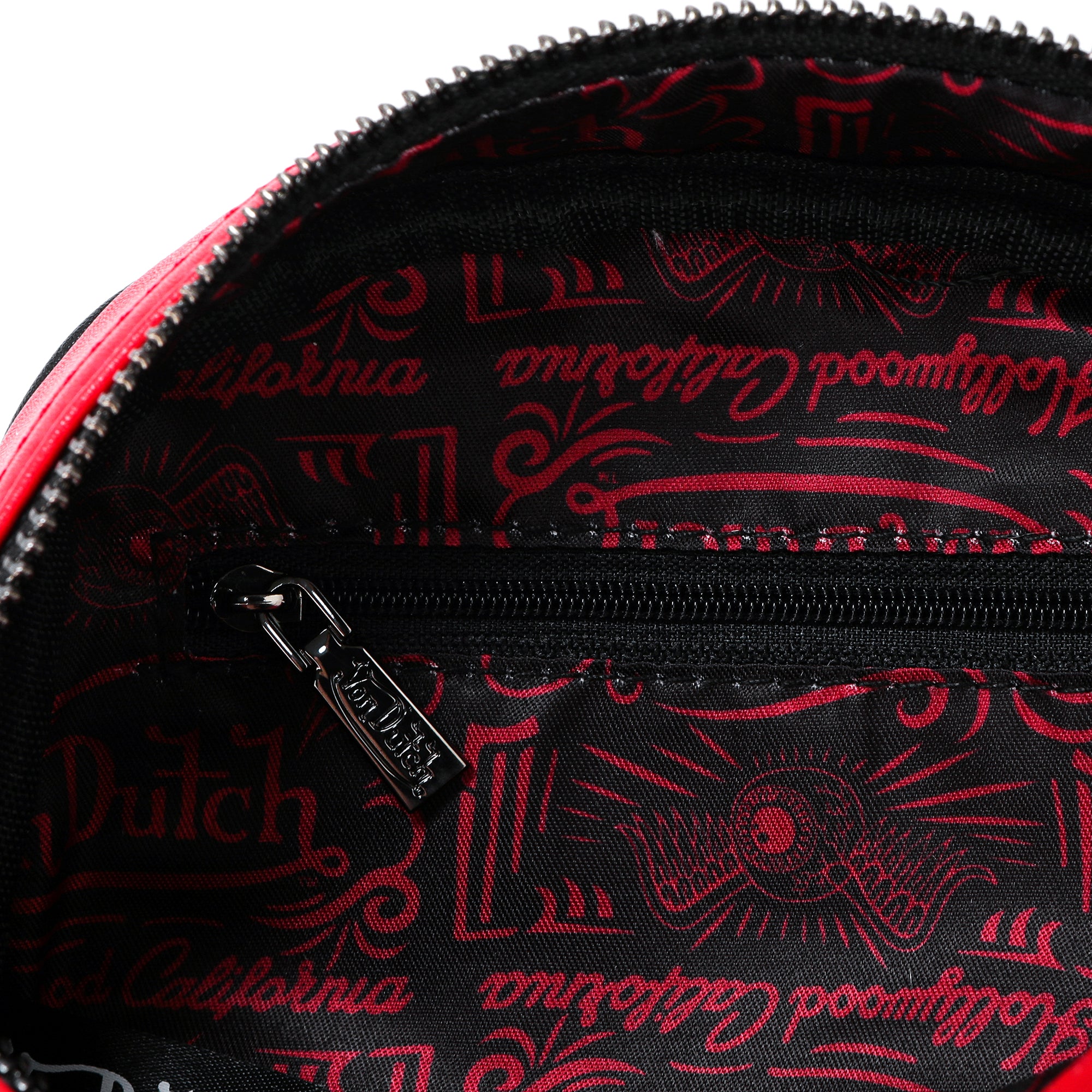 Von Dutch Red Leopard Vegan Pony Hair Bowling Bag - Image 6