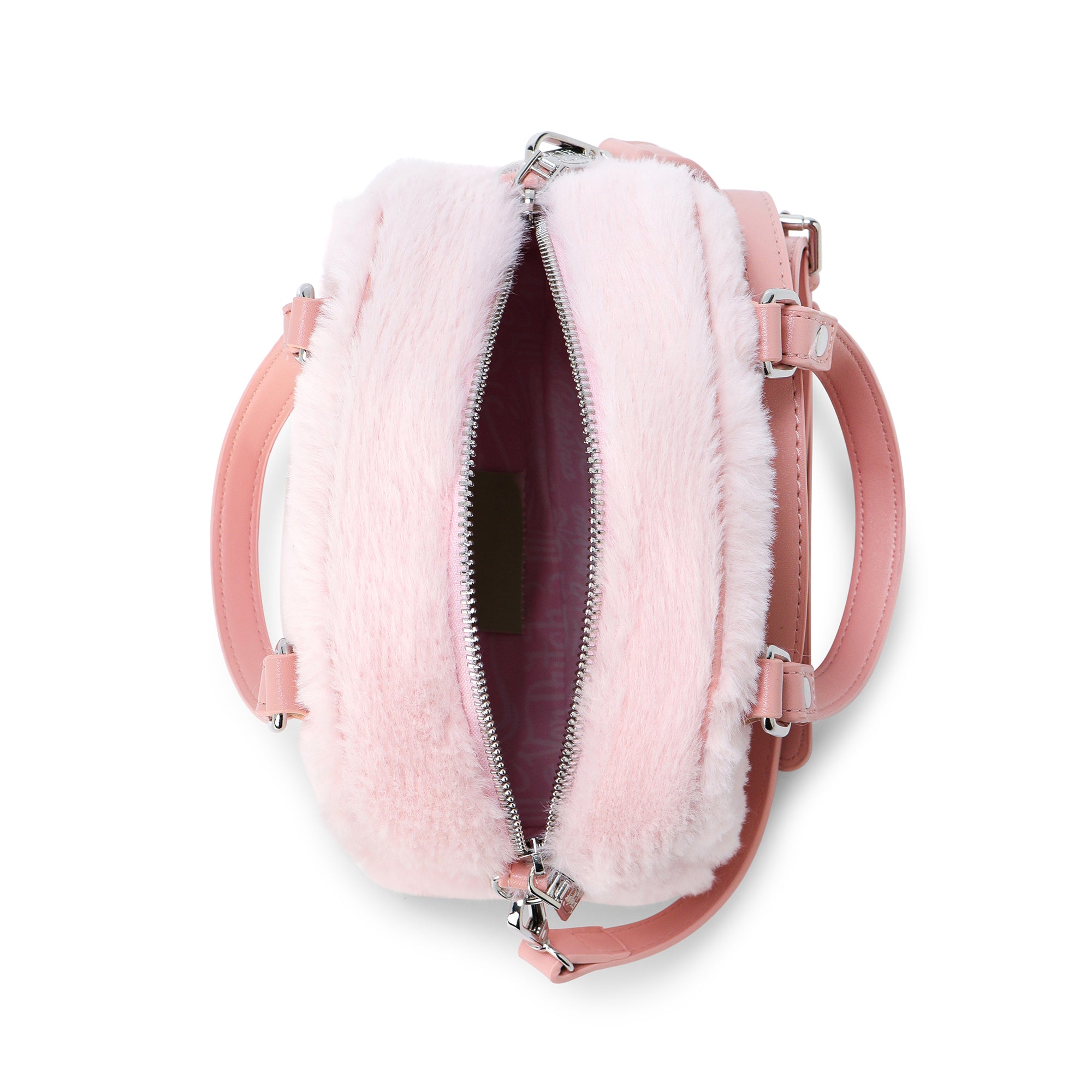 Von Dutch Light Pink Furry Bowling Bag - Image 5