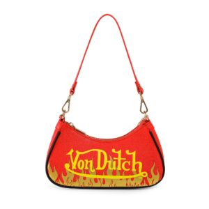 Von Dutch Red Flames Shoulder Bag