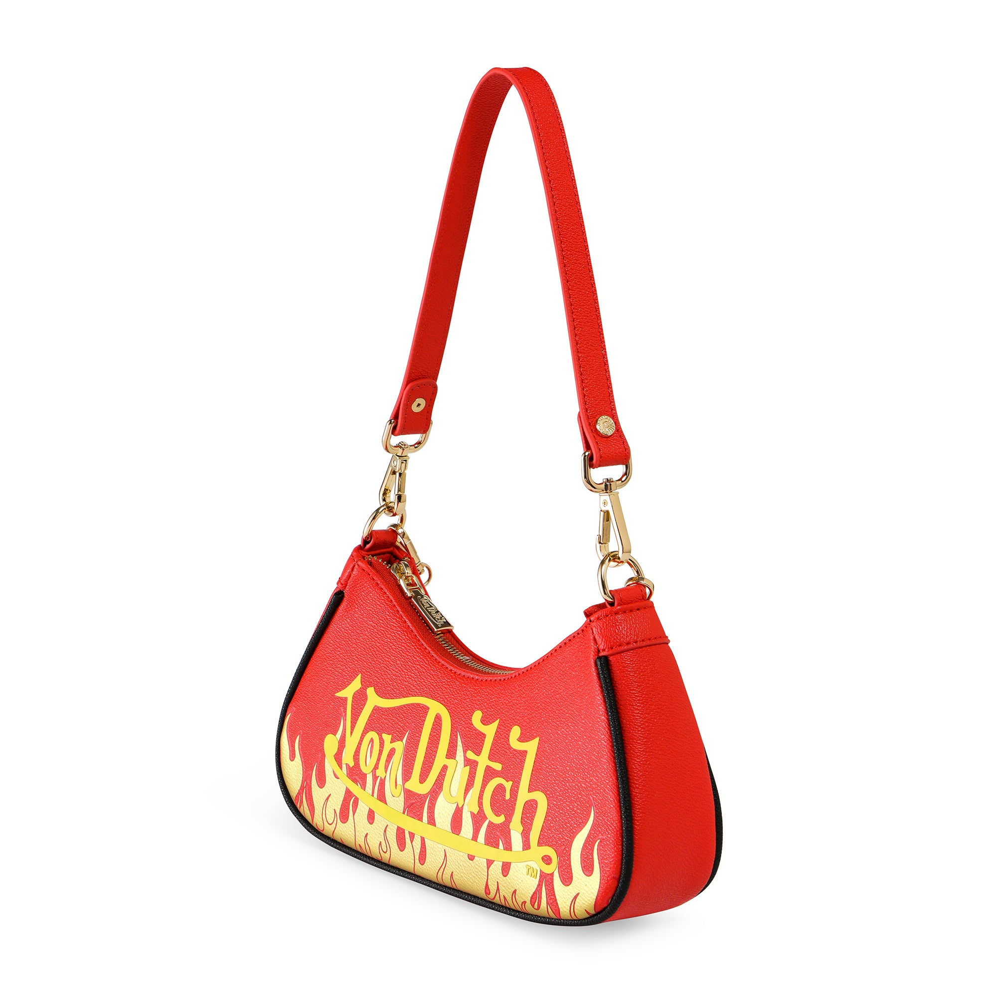 Von Dutch Red Flames Shoulder Bag - Image 3