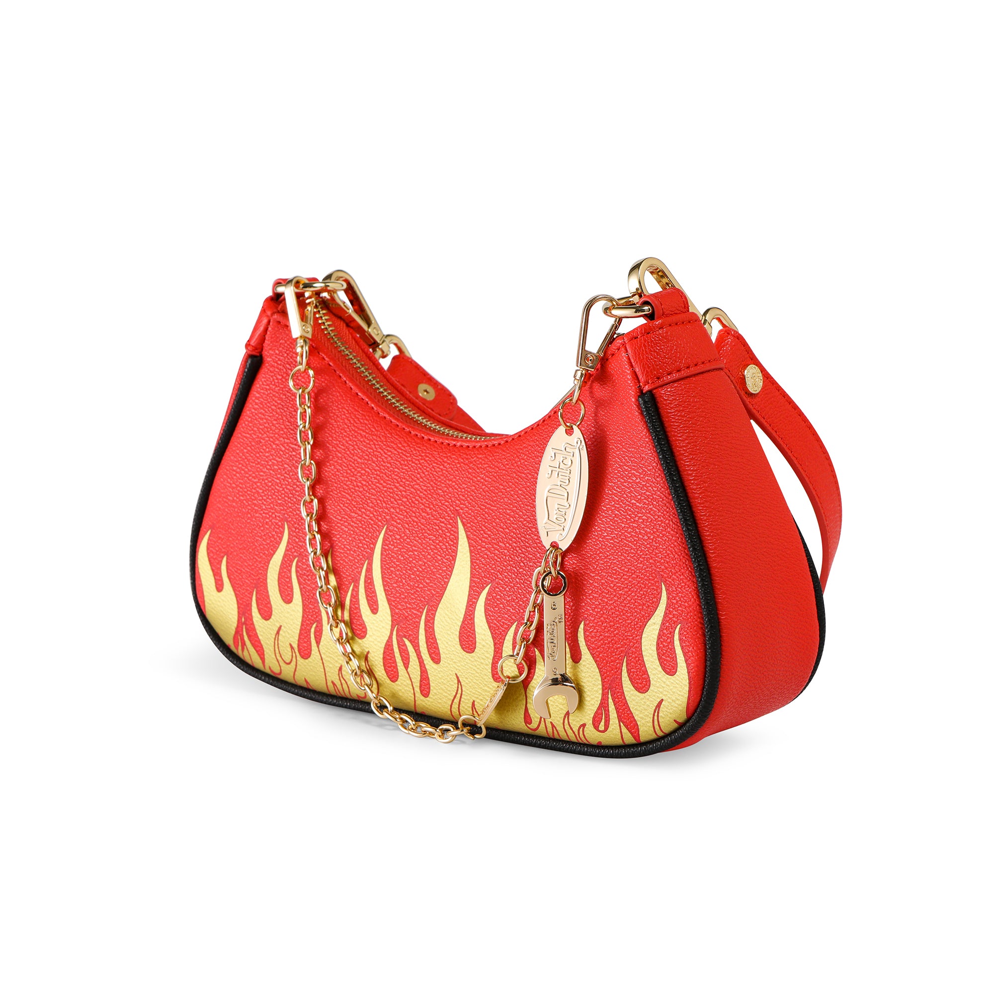 Von Dutch Red Flames Shoulder Bag - Image 4