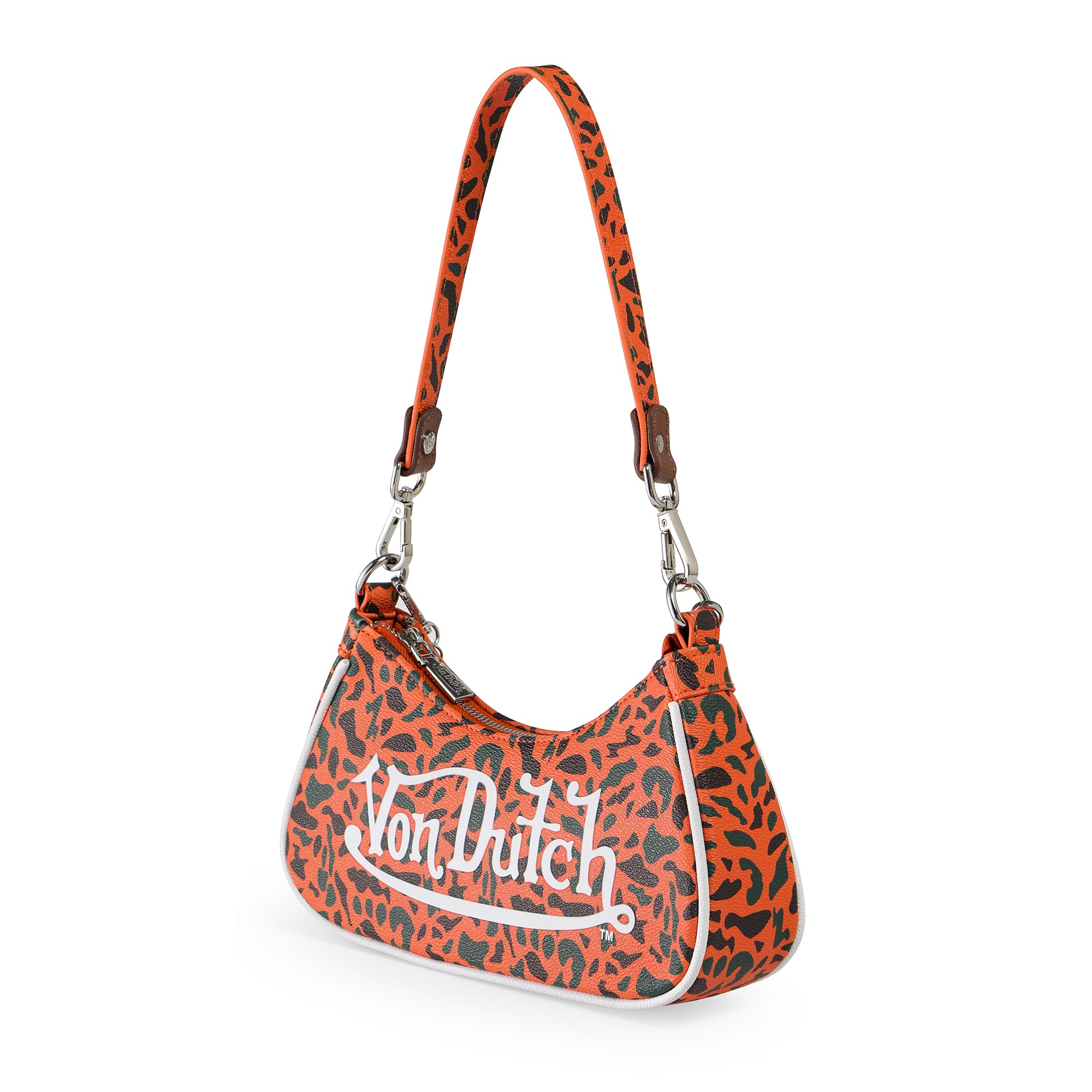 Von Dutch Orange 242 Camo Shoulder Bag - Image 3