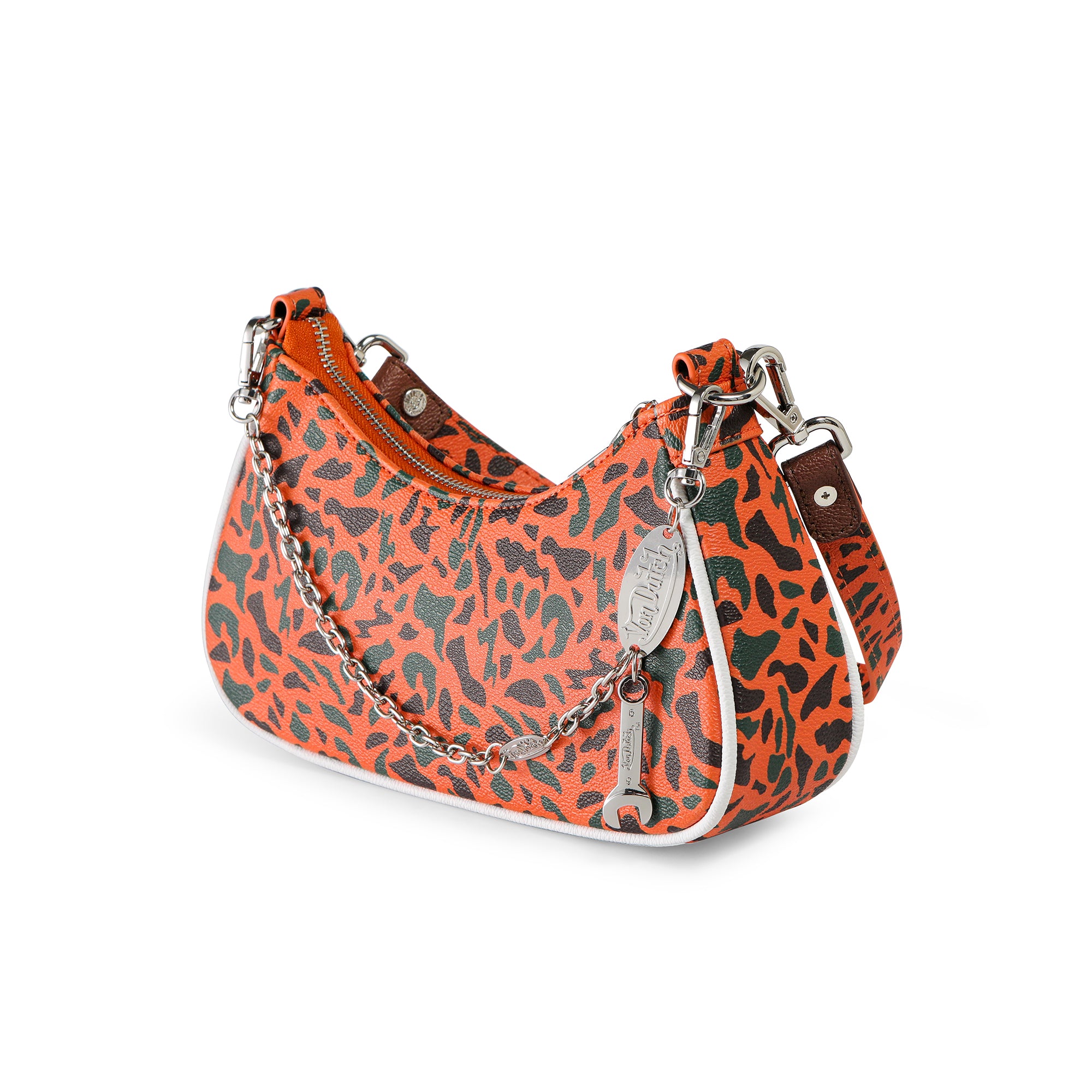 Von Dutch Orange 242 Camo Shoulder Bag - Image 4