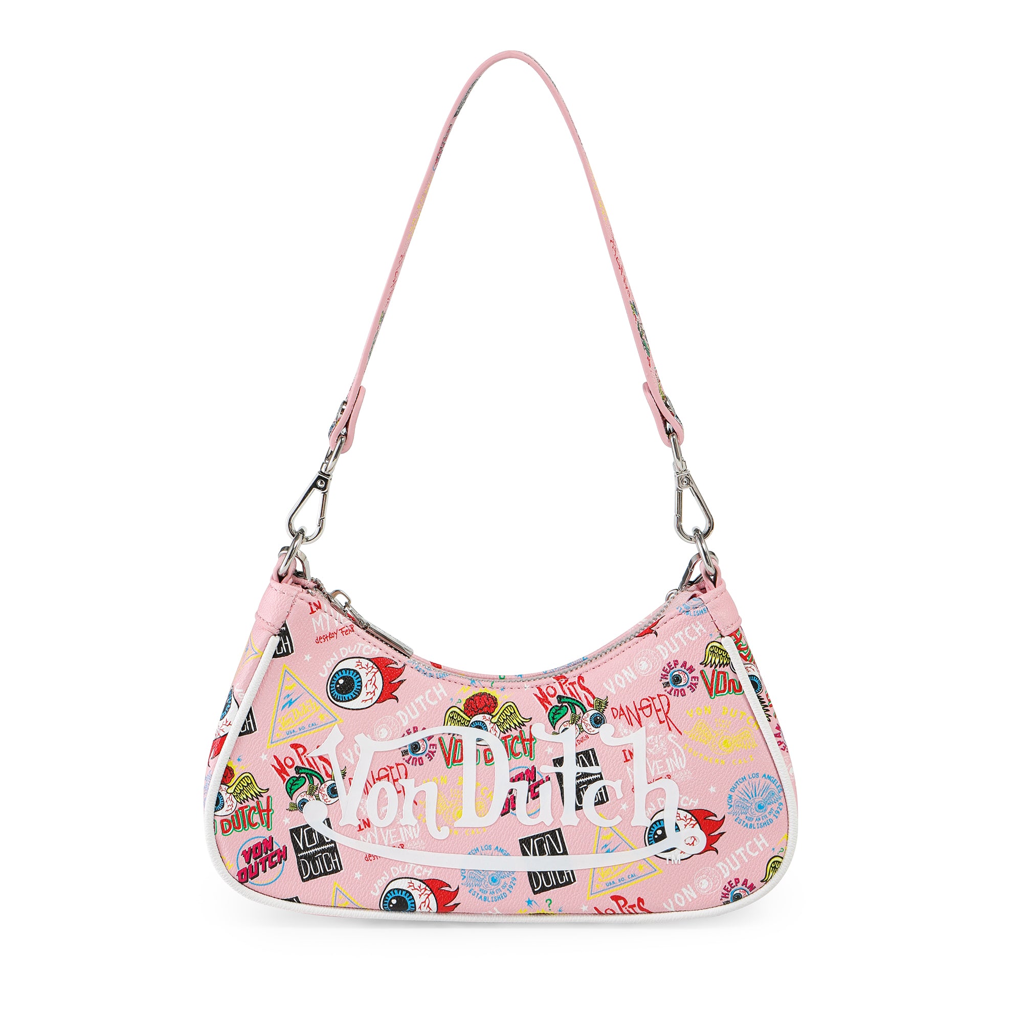 Von Dutch Light Pink Jax Shoulder Bag