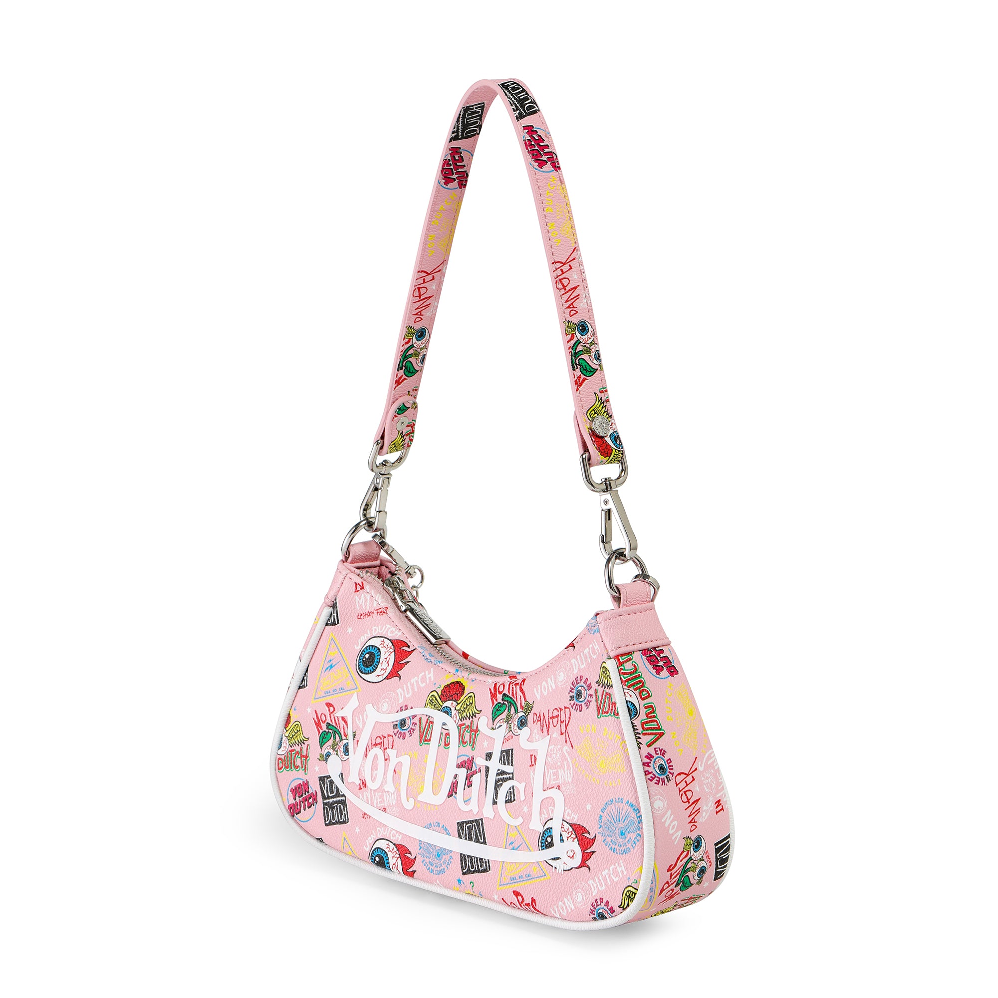 Von Dutch Light Pink Jax Shoulder Bag - Image 3