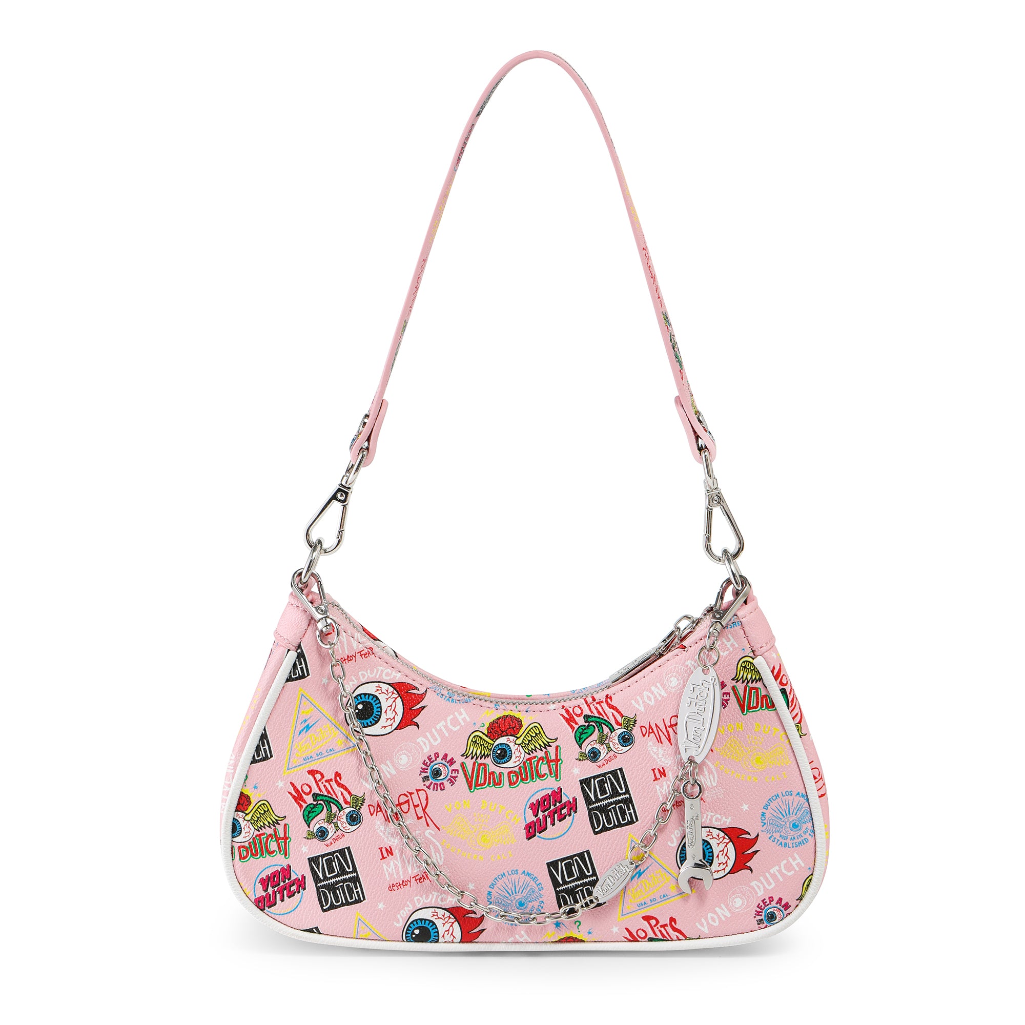 Von Dutch Light Pink Jax Shoulder Bag - Image 2