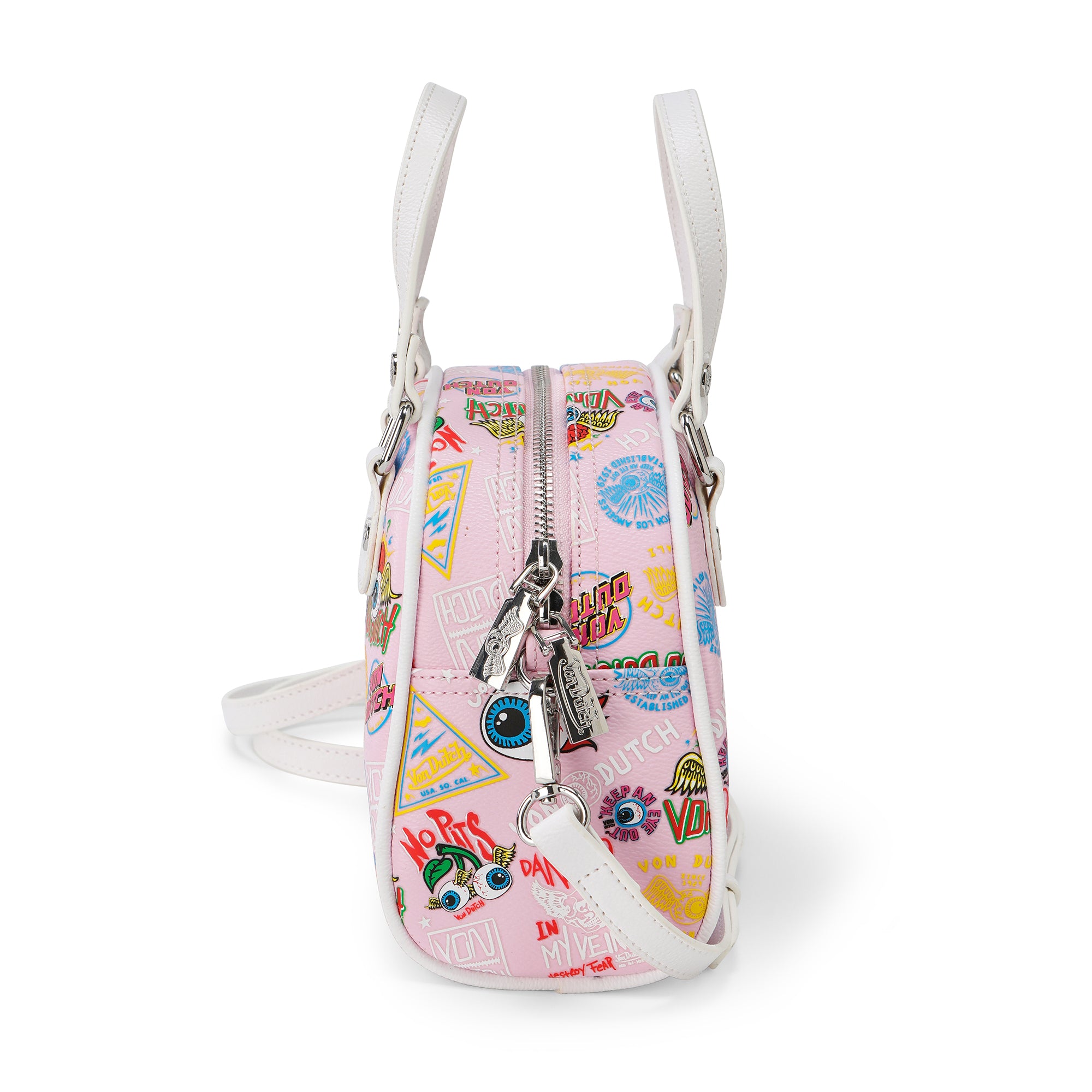 Von Dutch Jax Bowling Bag - Light Pink - Image 3
