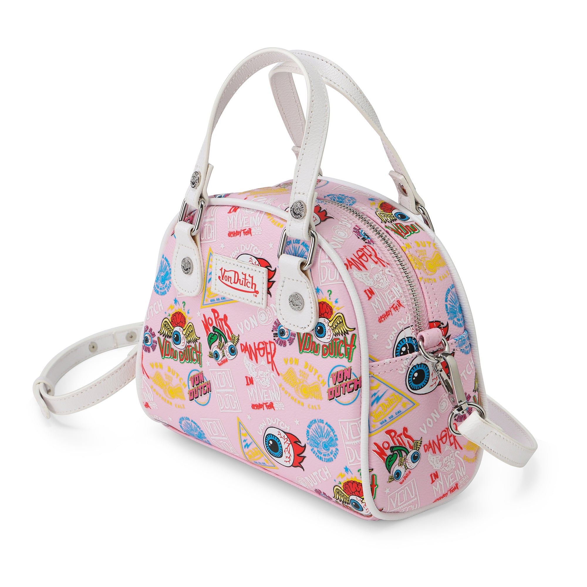 Von Dutch Jax Bowling Bag - Light Pink - Image 2