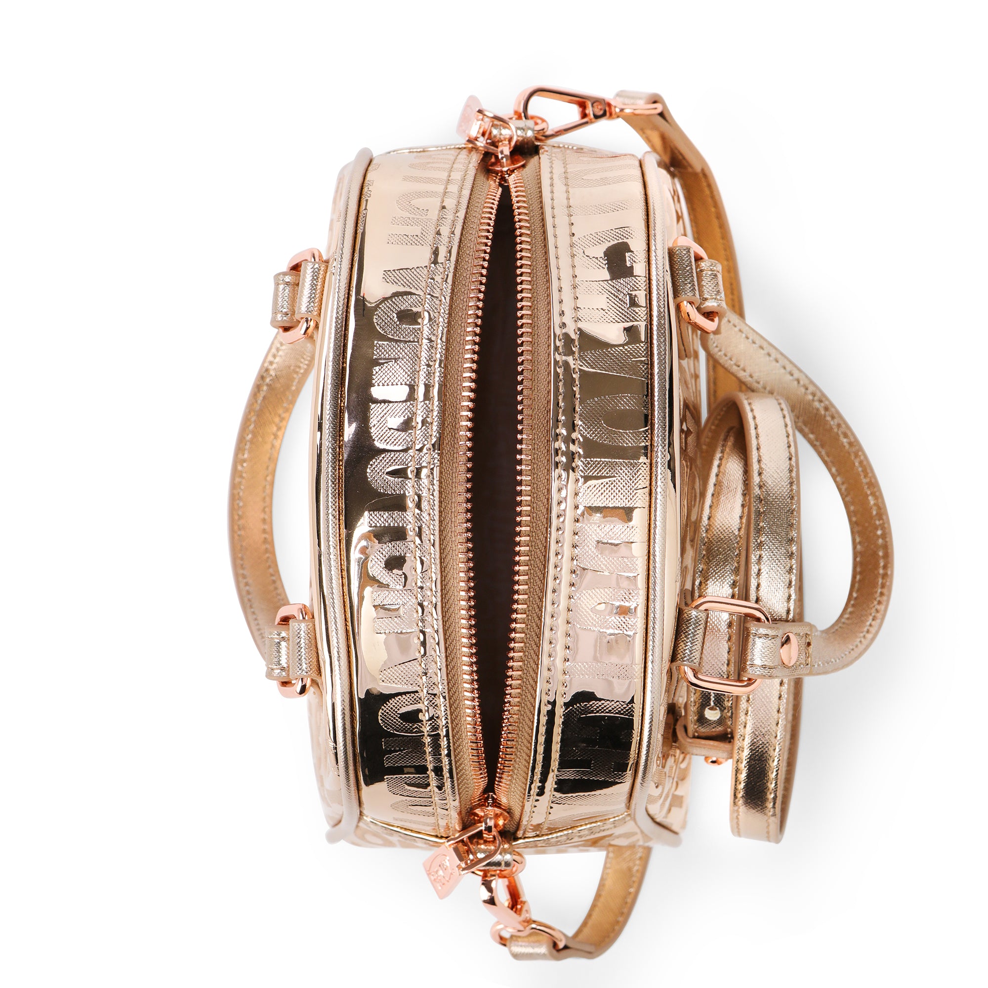 Von Dutch Rose Gold Reflective Bowling Bag - Image 5