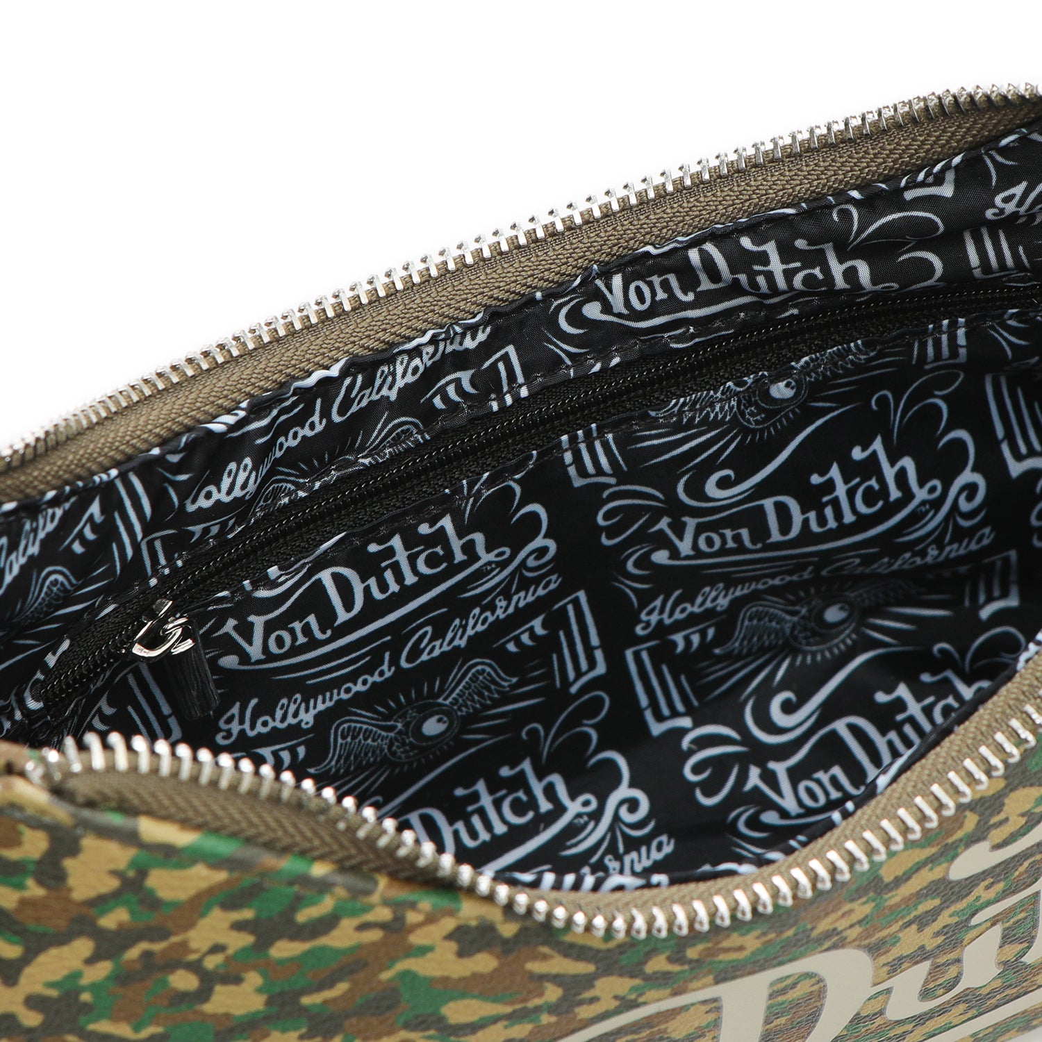 Von Dutch Green Camo Shoulder Bag - Image 5