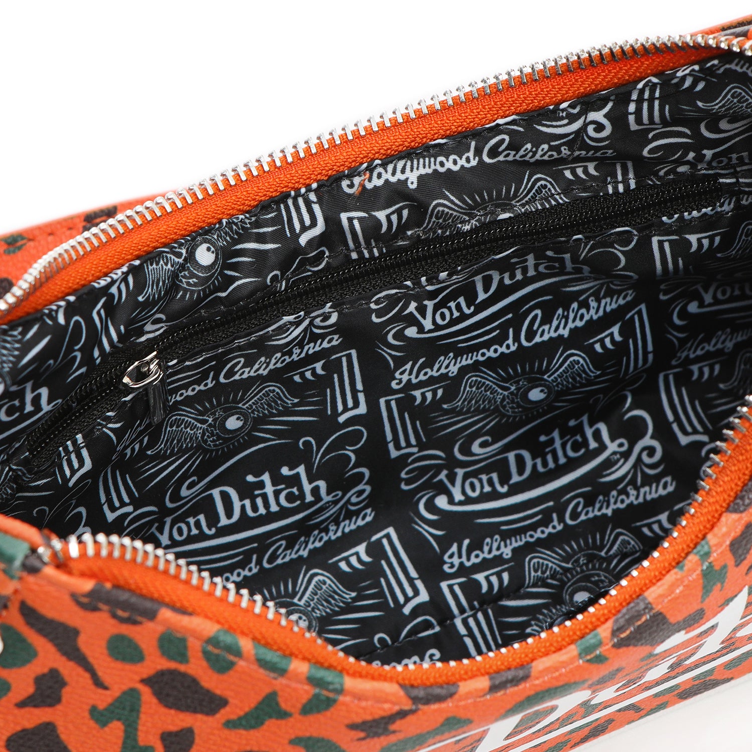 Von Dutch Orange 242 Camo Shoulder Bag - Image 5