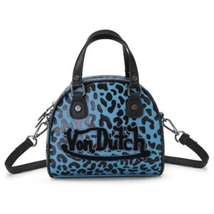 Von Dutch Cheetah Blueberry Bowling Bag