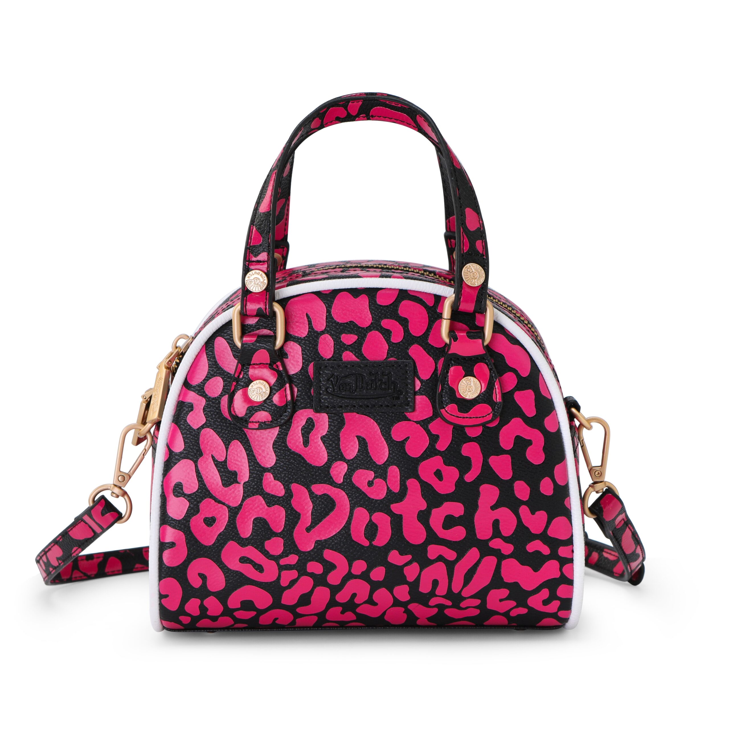 Von Dutch Cheetah Hot Pink Bowling Bag - Image 4