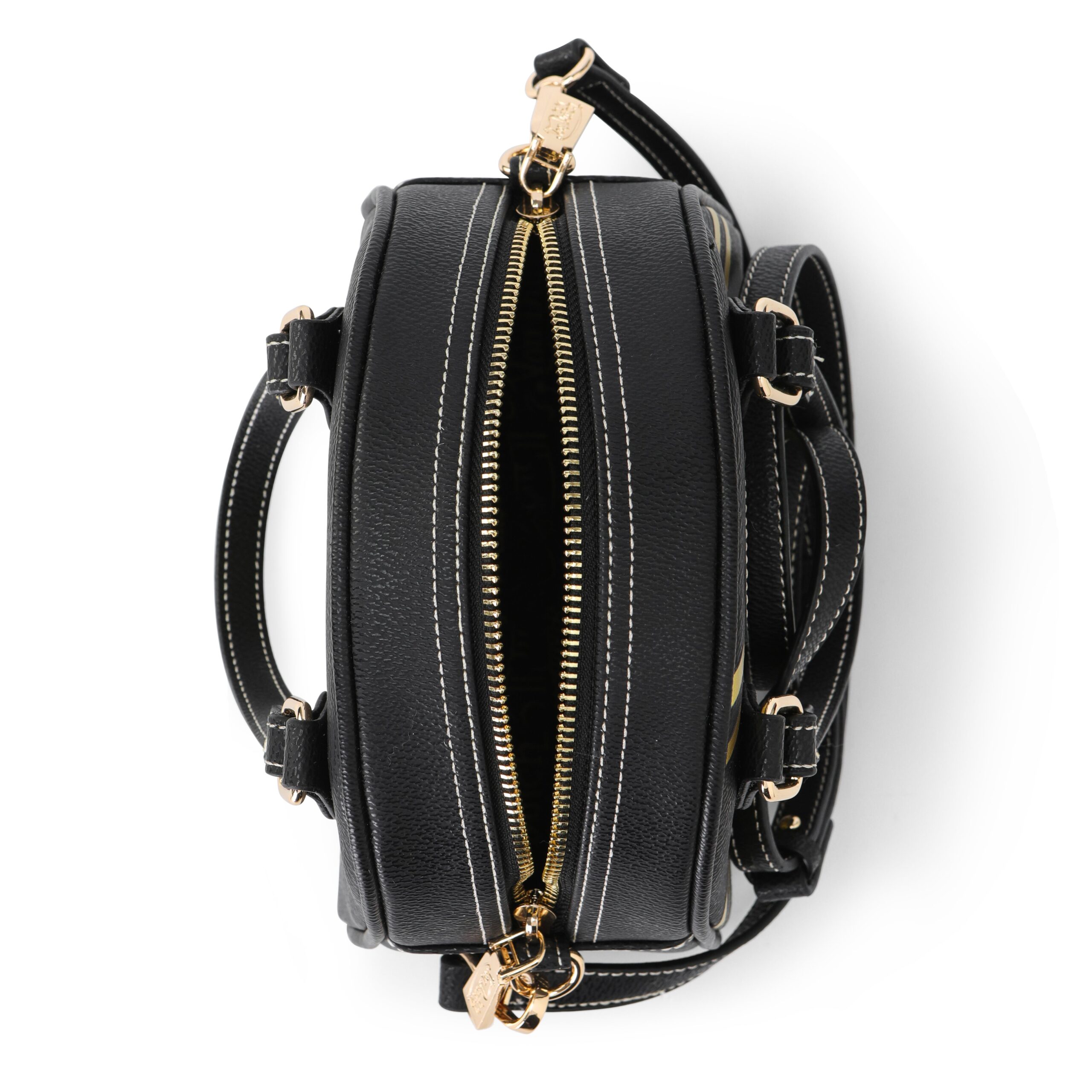 Von Dutch Racing Stripe Black & Gold Bowling Bag - Image 5