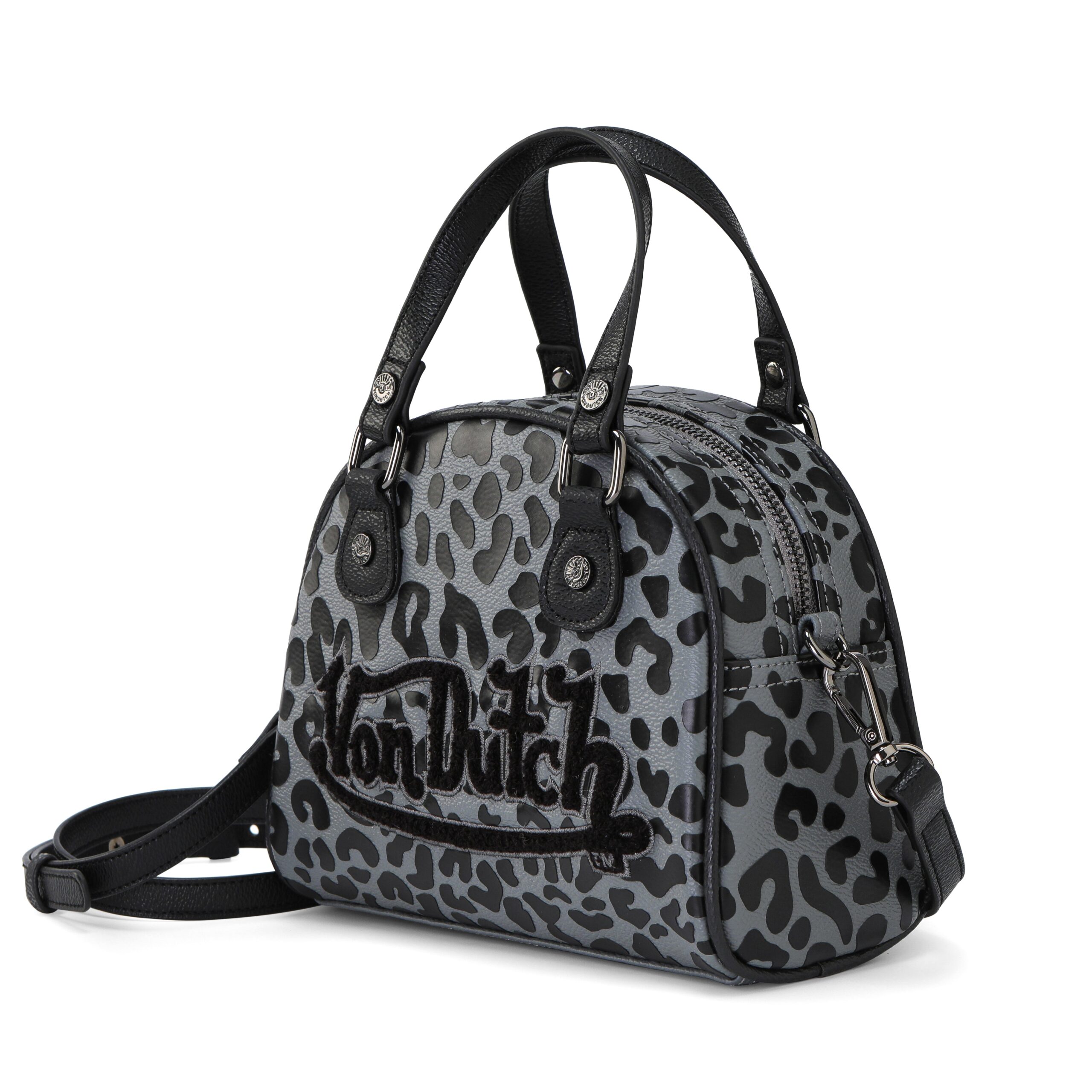 Von Dutch Cheetah Grey Bowling Bag - Image 2