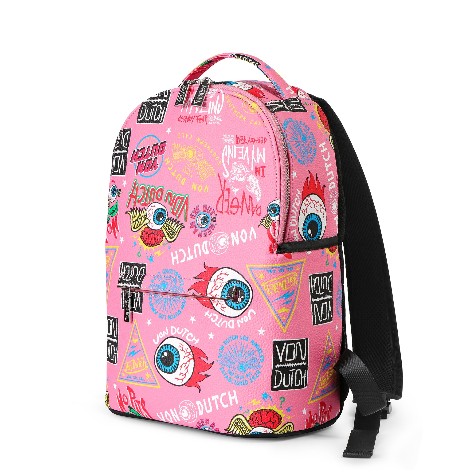 Von Dutch Small Sized Light Pink Jax Backpack - Image 2
