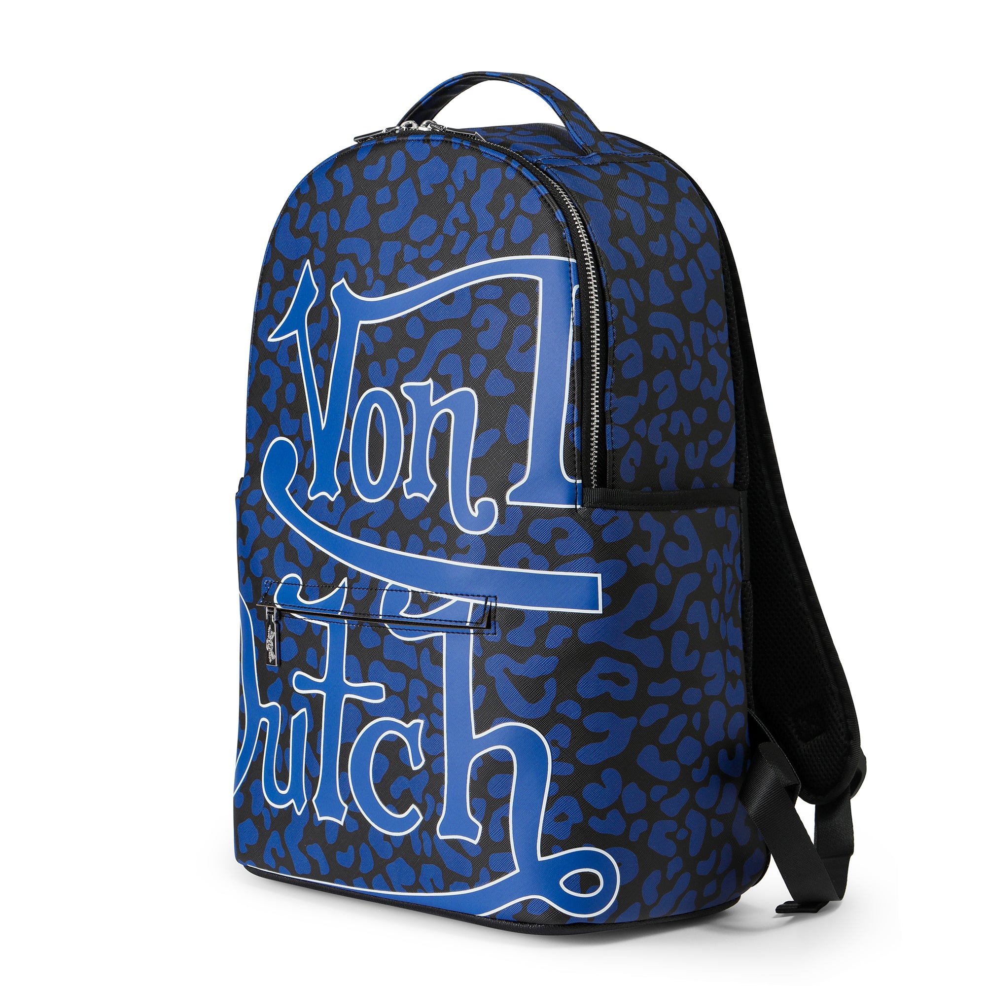 Von Dutch Medium Sized Blue Cheetah Backpack - Image 2