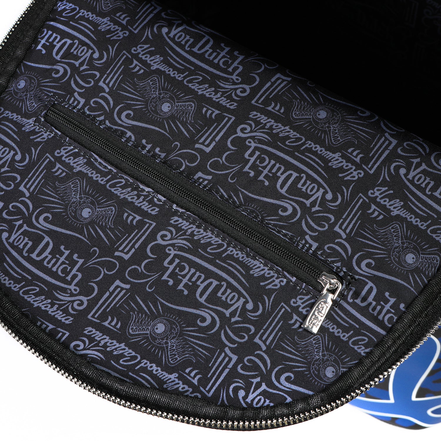 Von Dutch Medium Sized Blue Cheetah Backpack - Image 5