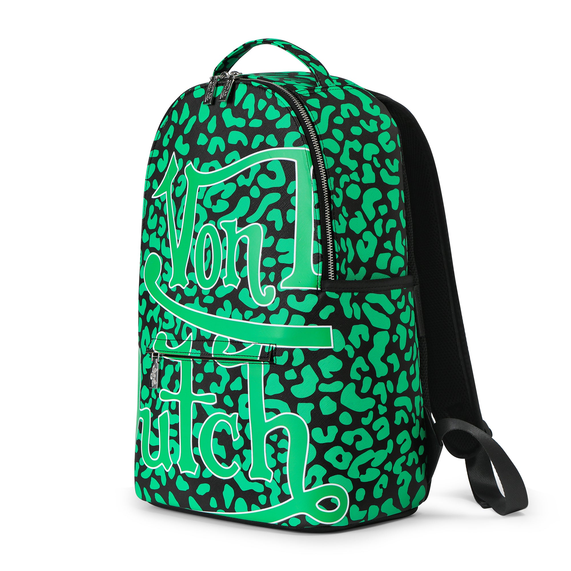 Von Dutch Medium Sized Green Cheetah Backpack - Image 2