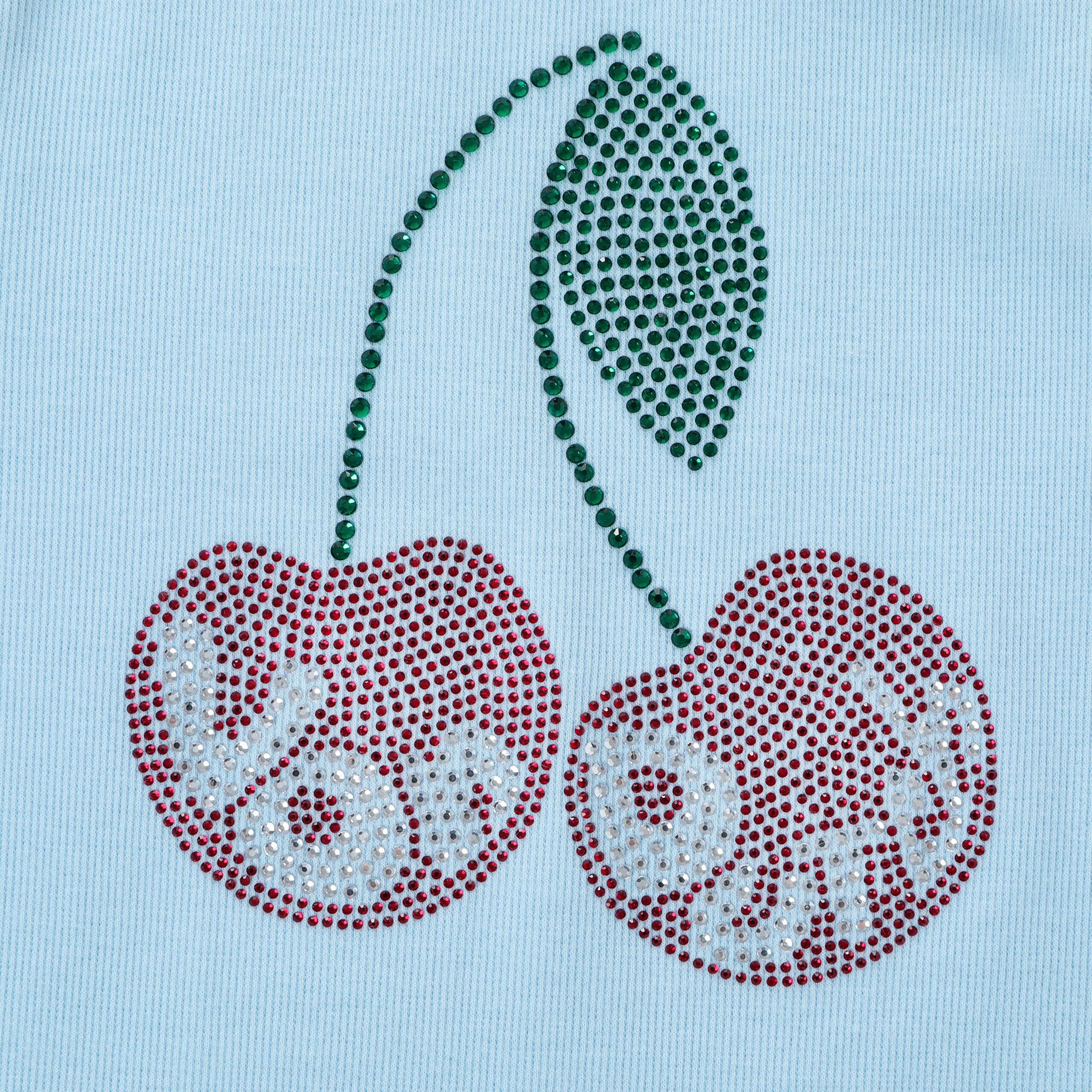 Von Dutch Rhinestone Cherry Tank - Blue - Image 3