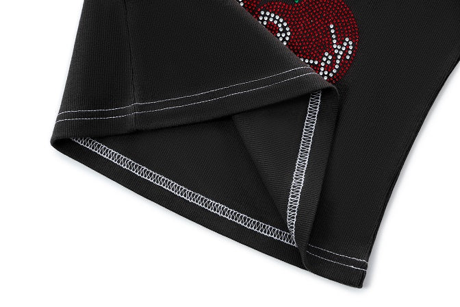 Von Dutch Rhinestone Cherry Tank - Black - Image 6