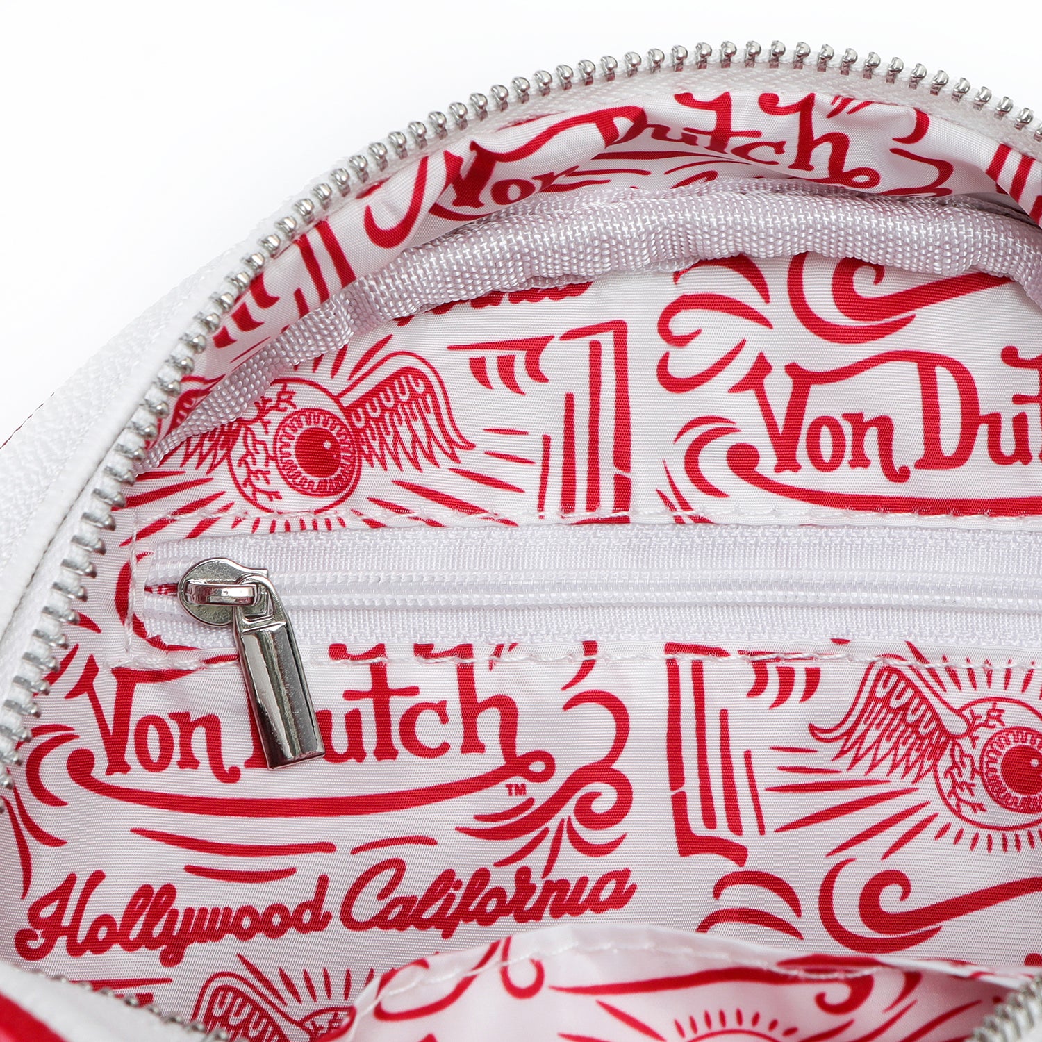 Von Dutch White & Red Two-Tone Bowling Bag - Image 6