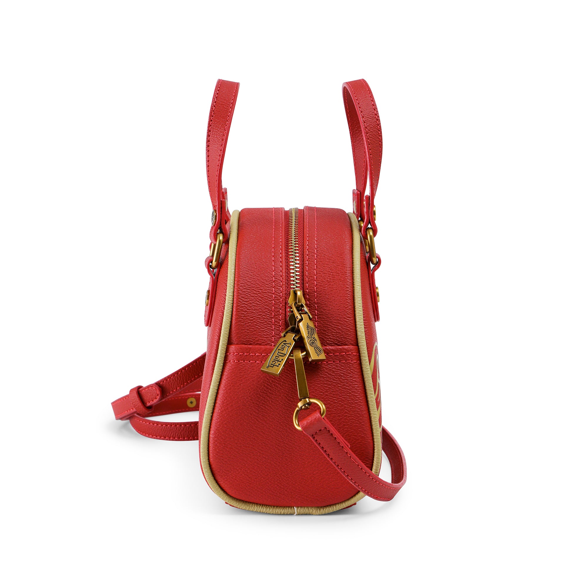 Von Dutch Red & Gold Two-Tone Bowling Bag - Image 4