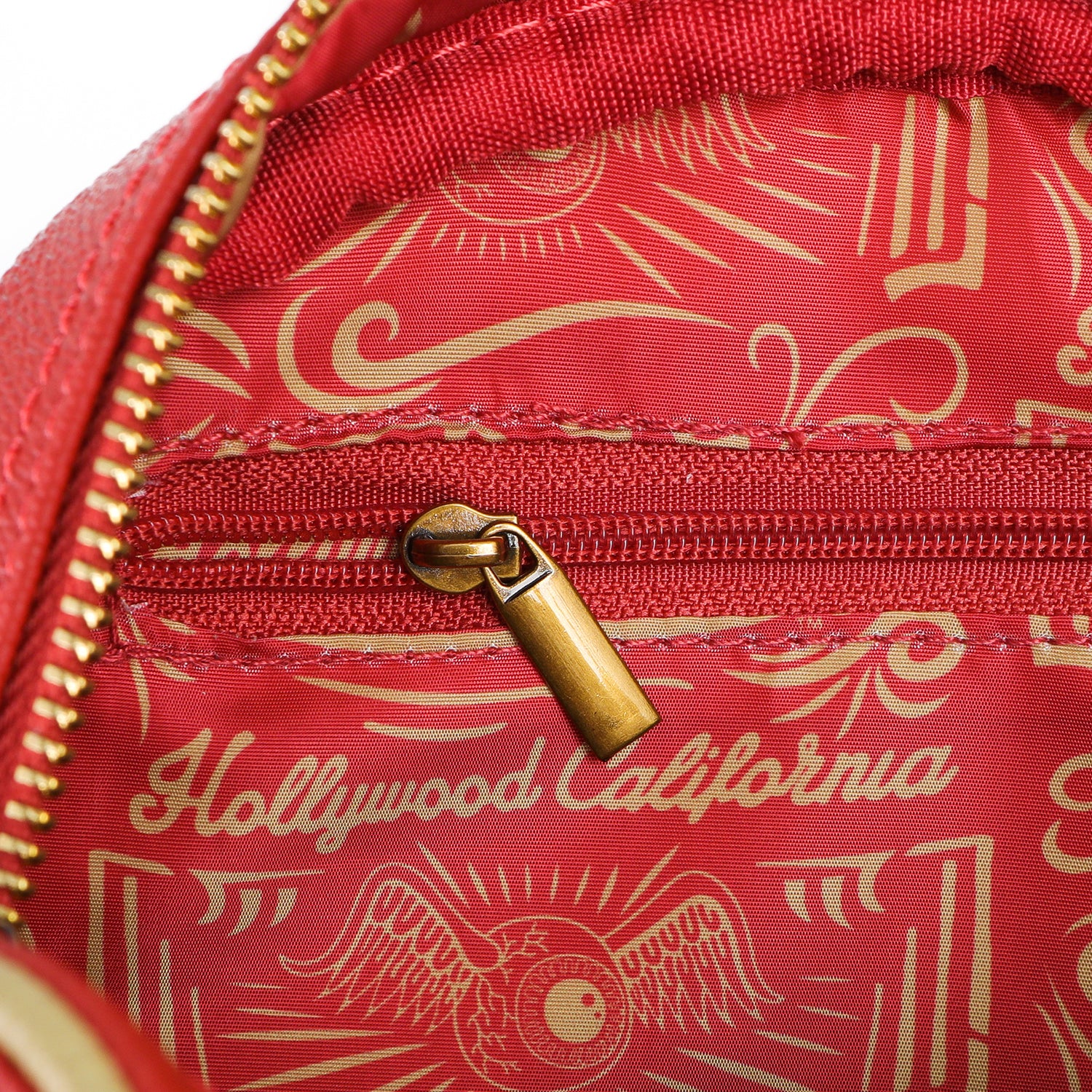 Von Dutch Red & Gold Two-Tone Bowling Bag - Image 6