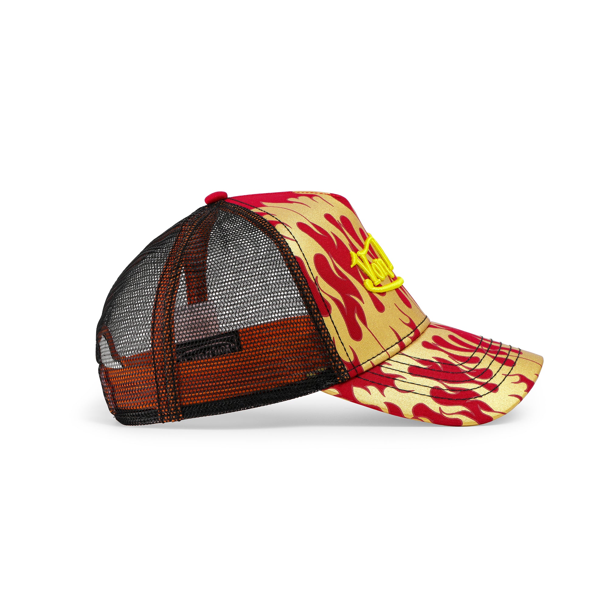 Von Dutch Red Flames Trucker Hat - Image 3