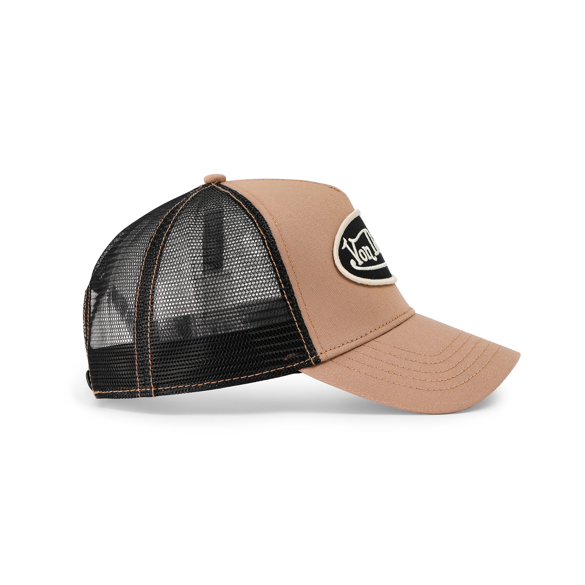 Von Dutch Brown. Off-White & Black Trucker Hat - Image 3