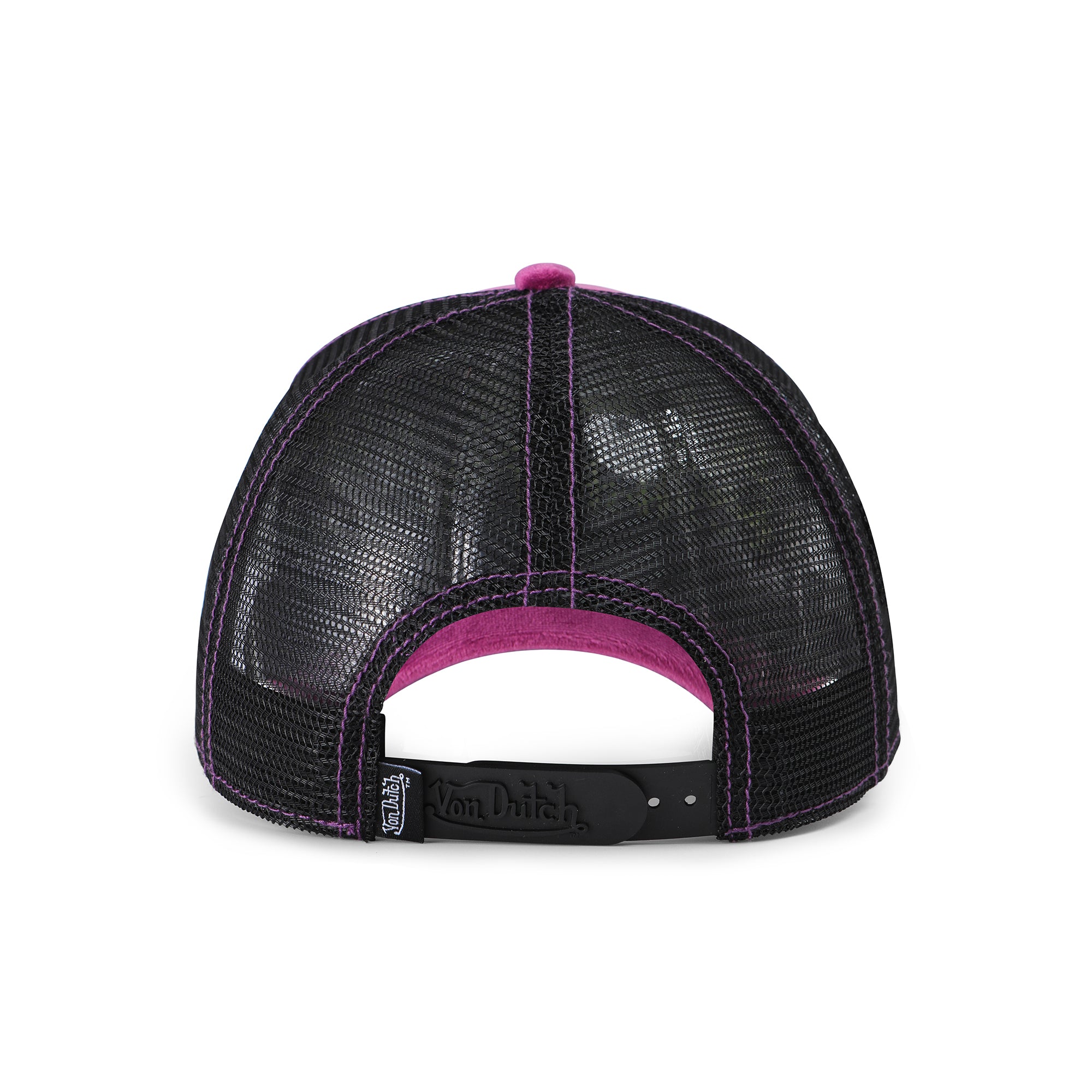 Von Dutch Purple Lime Velvet Crush Trucker Hat - Image 4