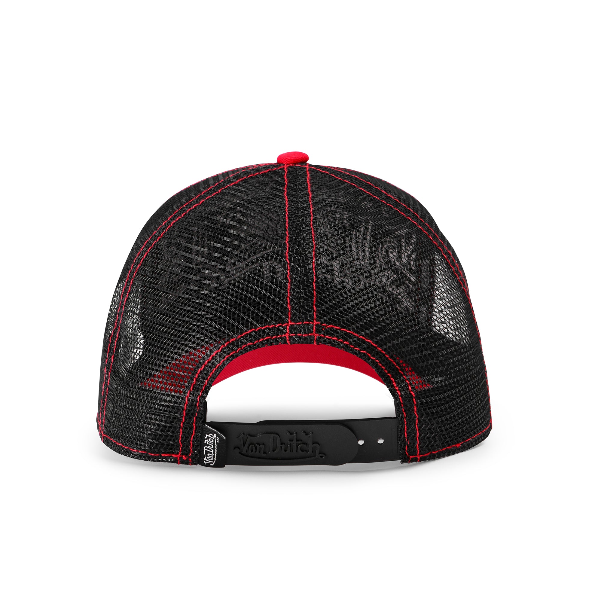 Von Dutch Red. Off-White & Black Trucker Hat - Image 4