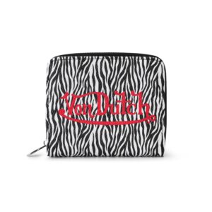 Zebra Print Zip-Up Wallet