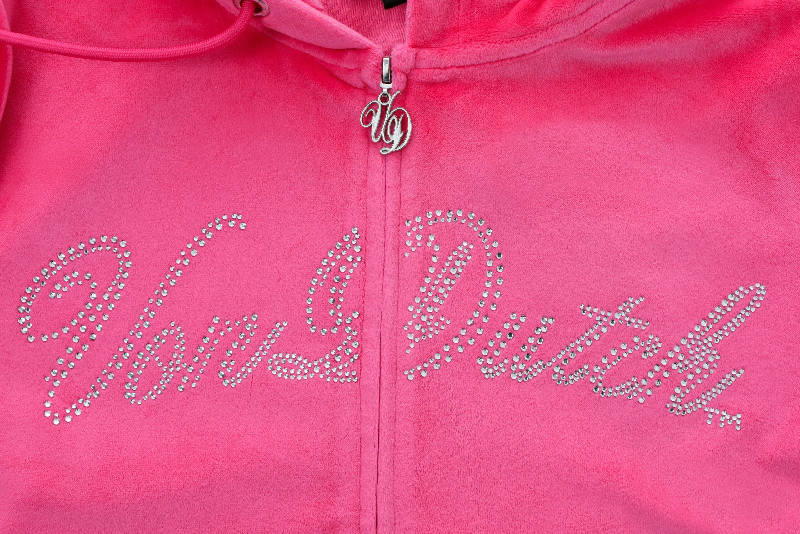 Velour Zip Up - Hot Pink - Image 6