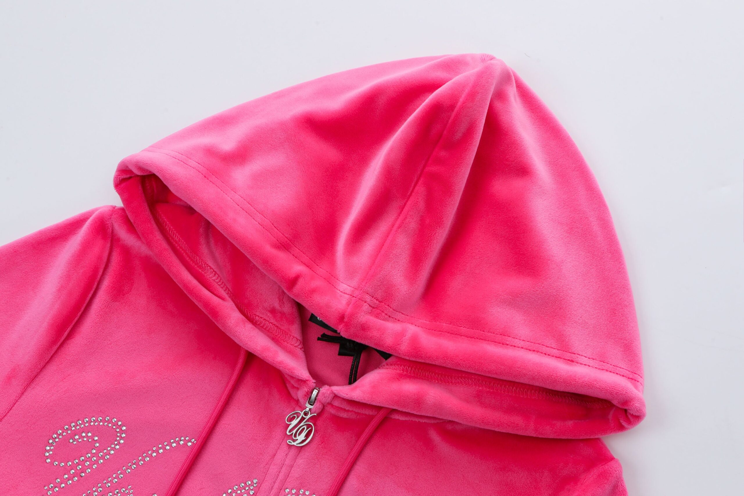Velour Zip Up - Hot Pink - Image 7
