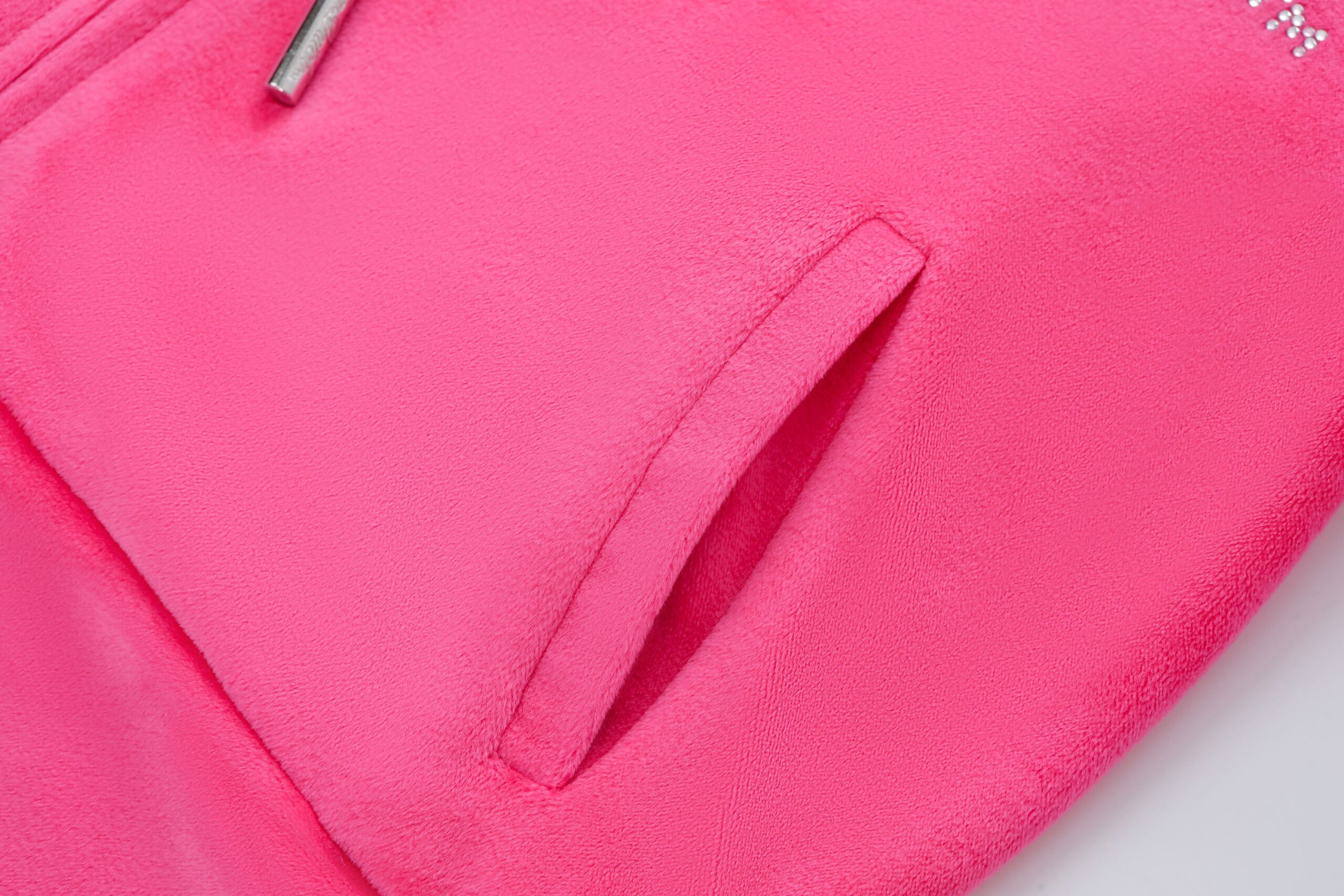 Velour Zip Up - Hot Pink - Image 8