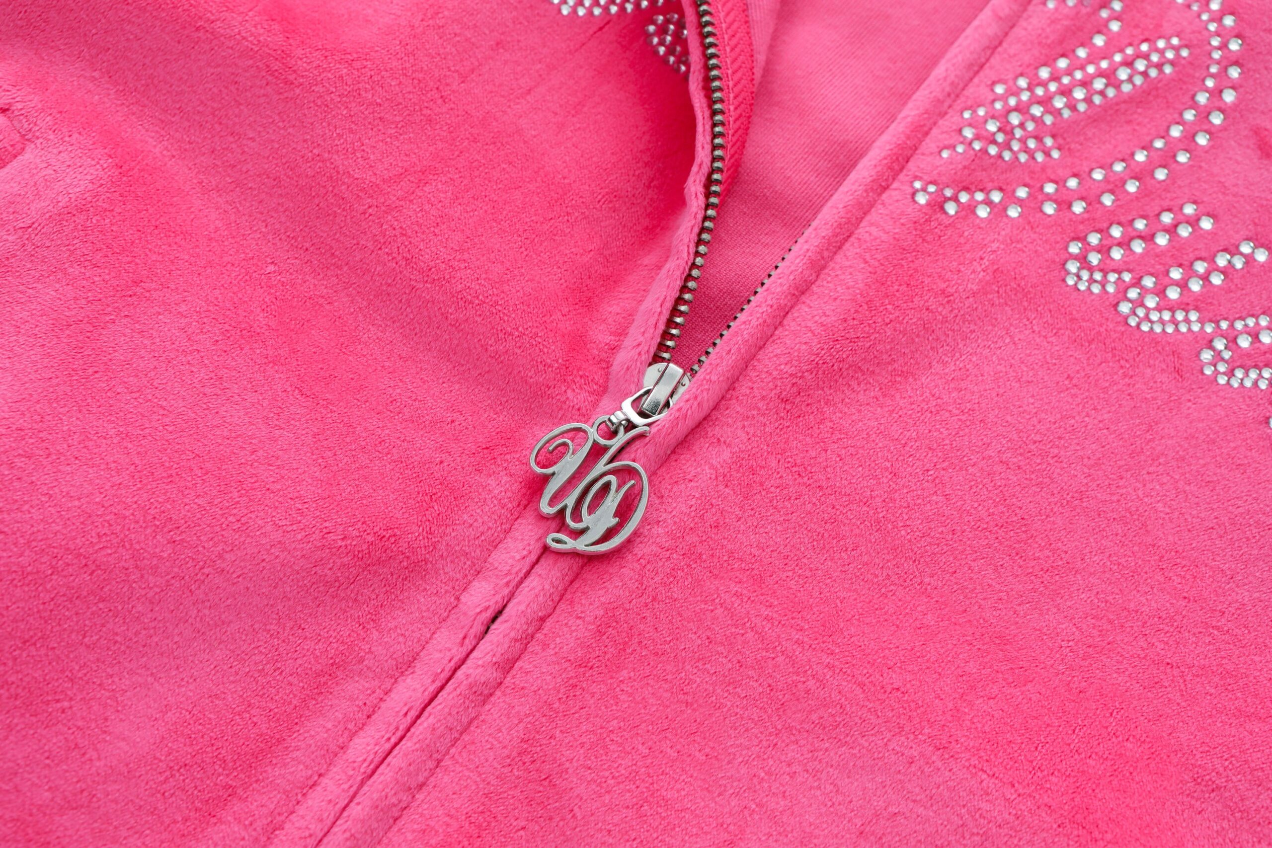 Velour Zip Up - Hot Pink - Image 9