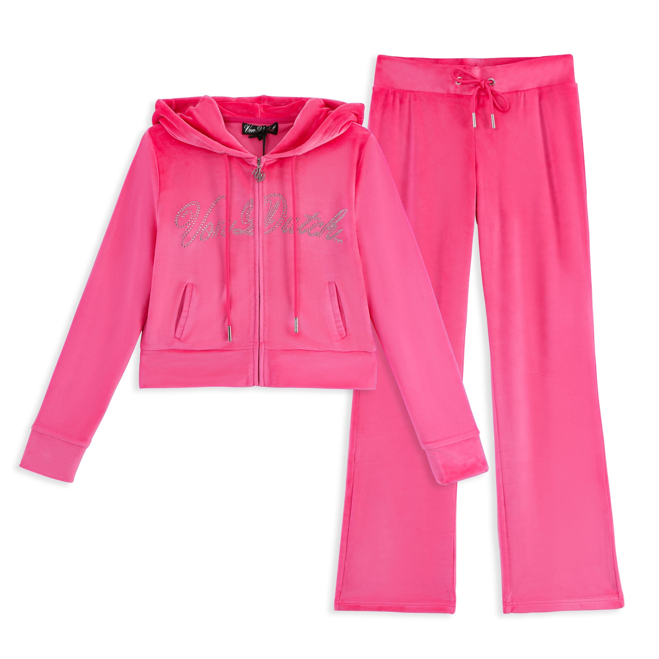 Velour Zip Up - Hot Pink - Image 12