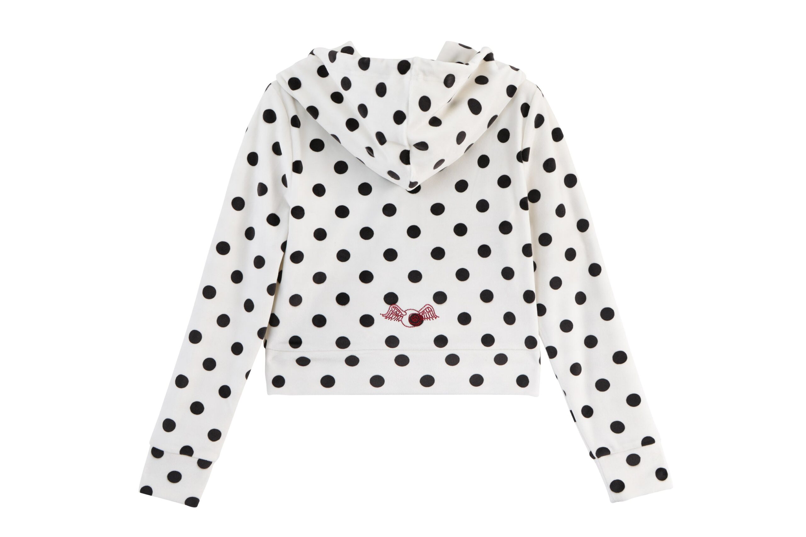 Velour Zip Up - Polka Dot - Image 3