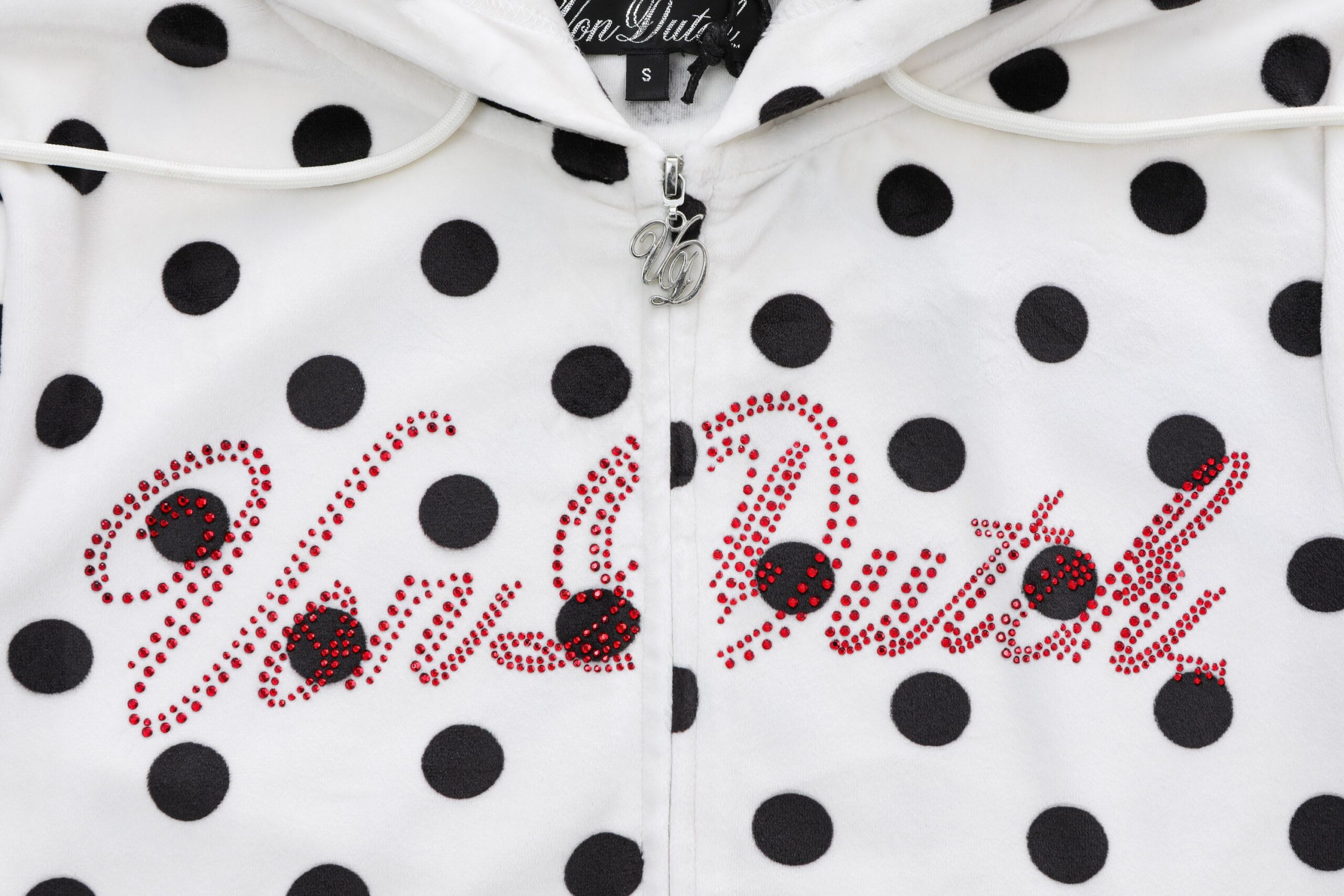 Velour Zip Up - Polka Dot - Image 6