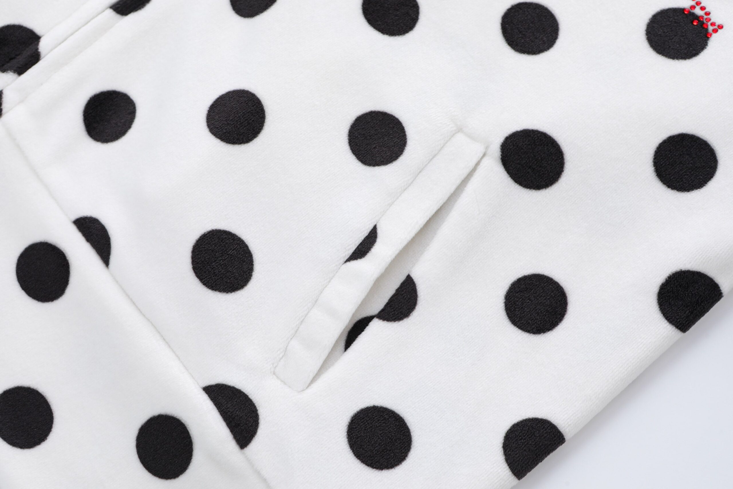 Velour Zip Up - Polka Dot - Image 8